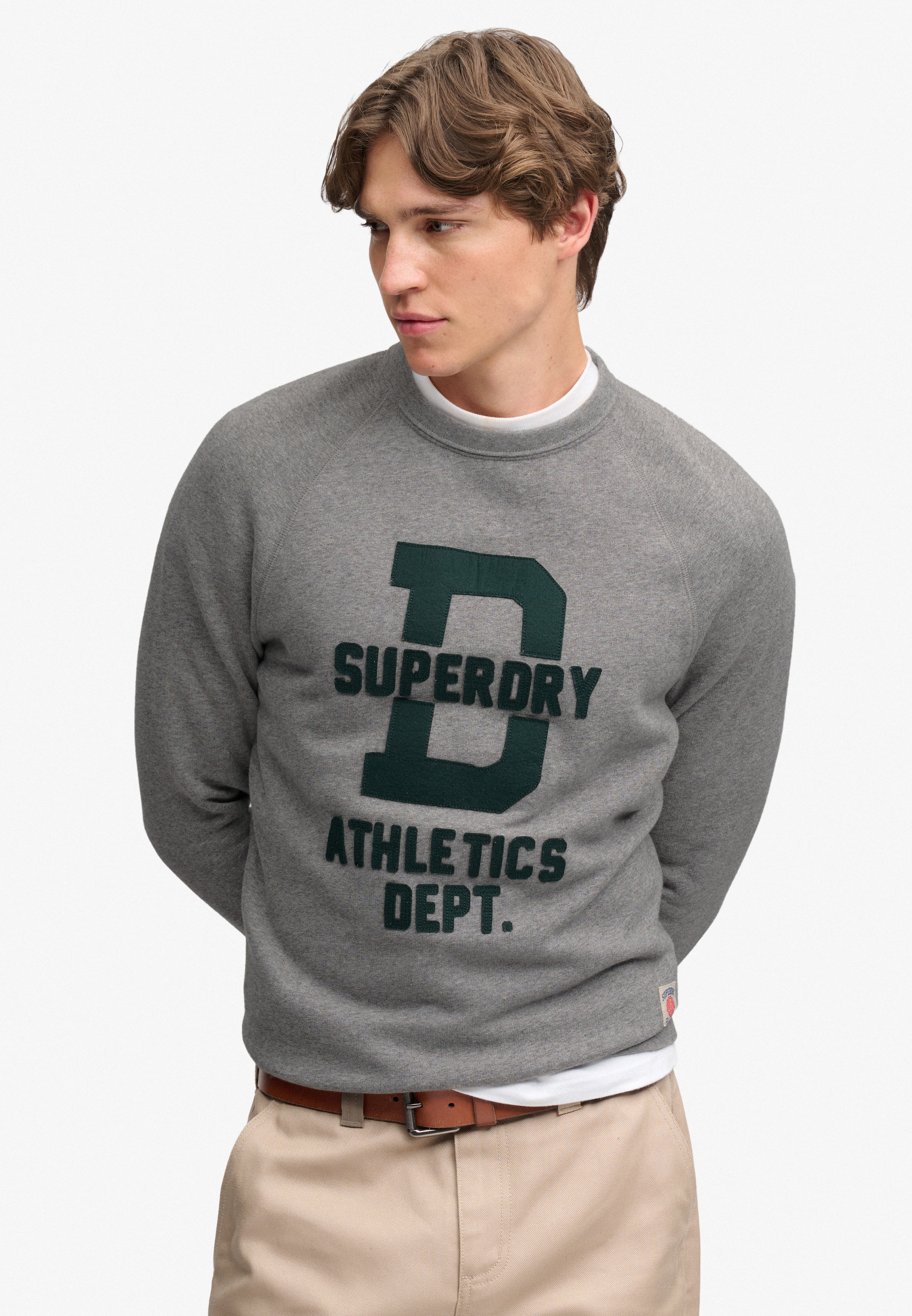 Superdry Sweat-shirt »ATH FELT APPLIQUE RELAXED CREW«, Baumwollmischung, relaxed fit
