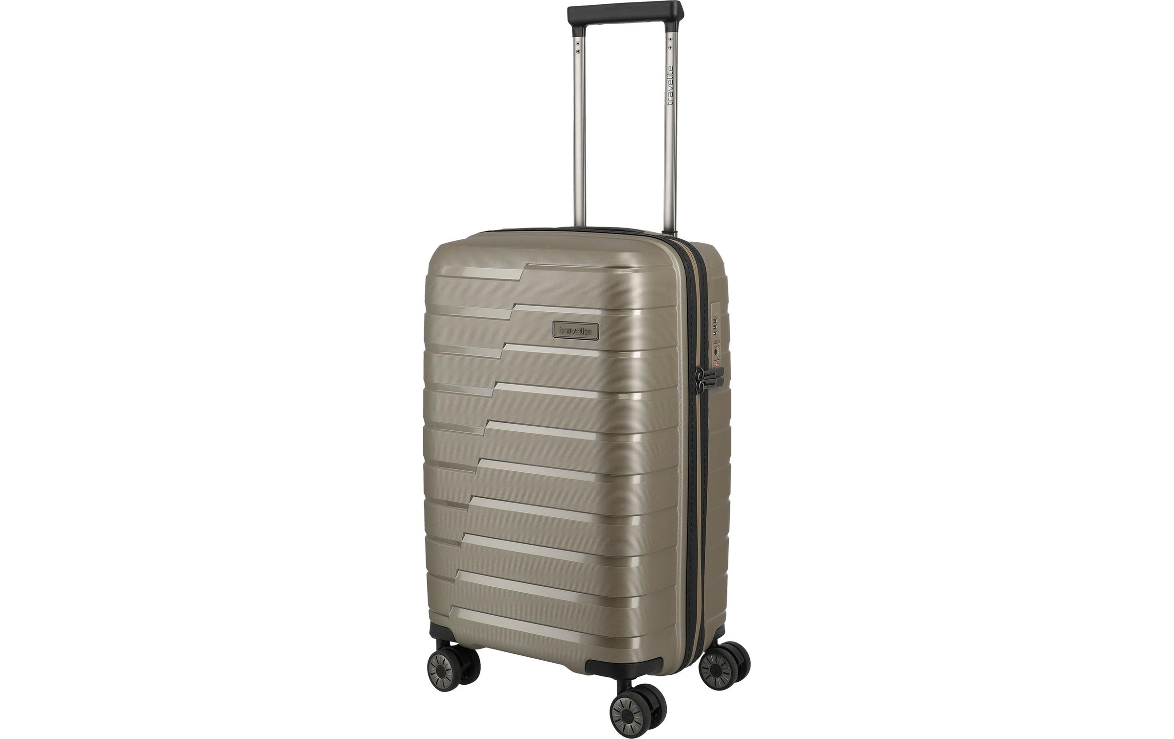 travelite Trolley »AIR BASE Reisekoffer Hartschale« 35 l 4 Rollen kratzresistenter Oberfläche und cleverer Innenaufteilung