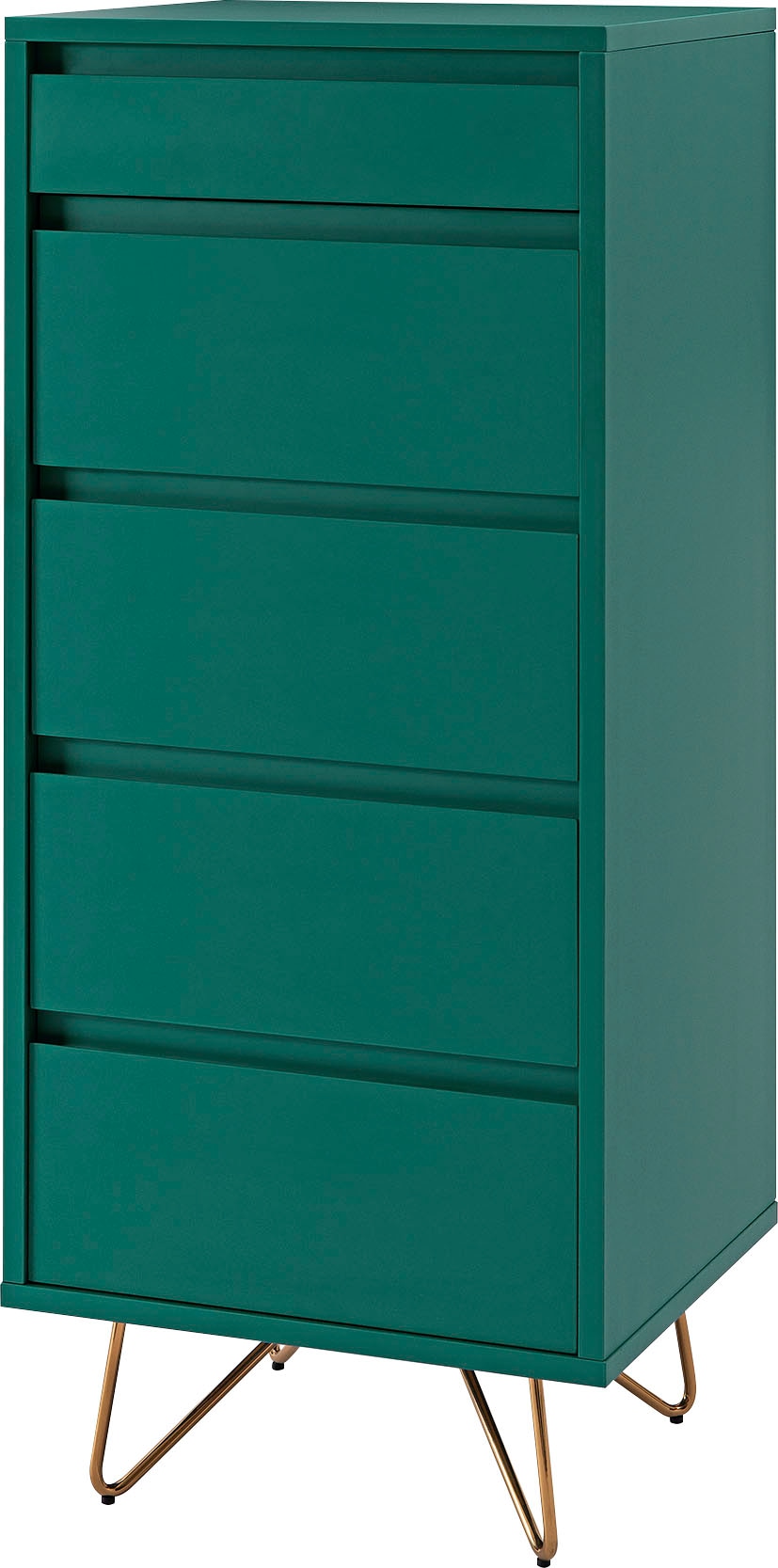 SalesFever Commode haute »Bolton - Elegante Schubkastenkommode« Spiegel im Klappdeckel