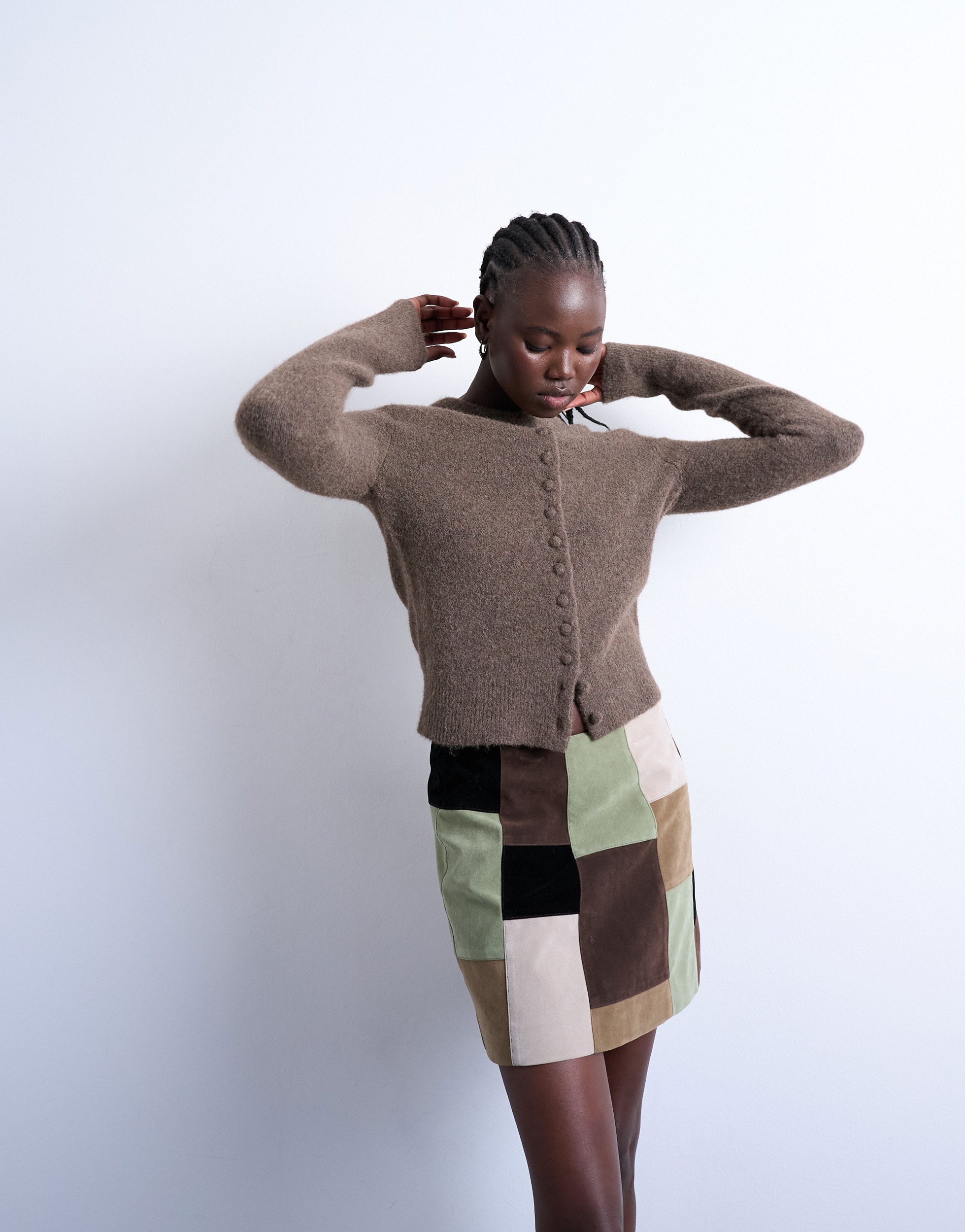 TOPSHOP Veste en tricot »TSSIA KNITTED CARDIGAN NOOS« Materialmix, regular fit