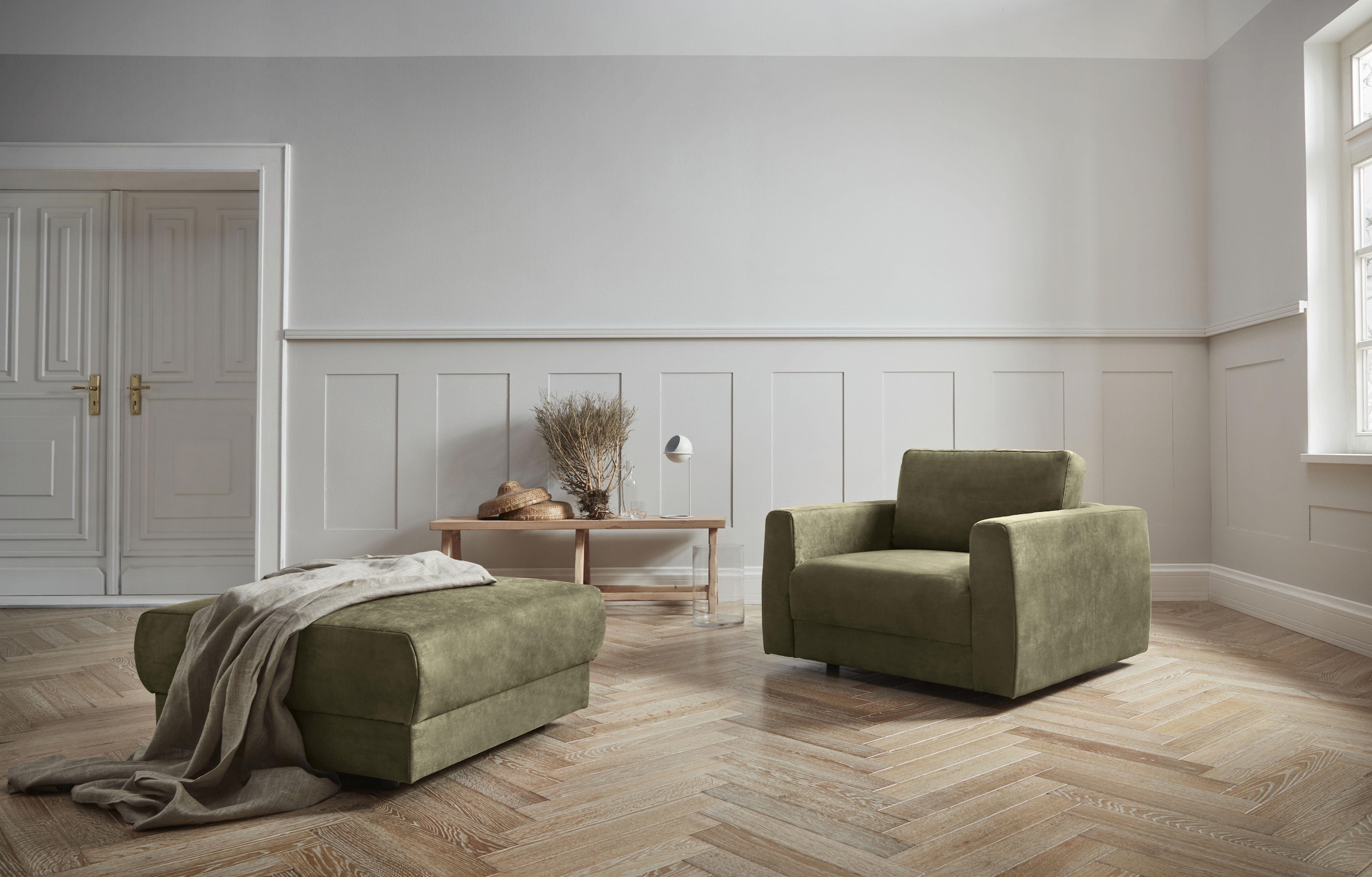 Home affaire Fauteuil »Hobro Loungesessel« in 3 Bezugsqualitäten in vielen Farben, Design by Morten Georgsen