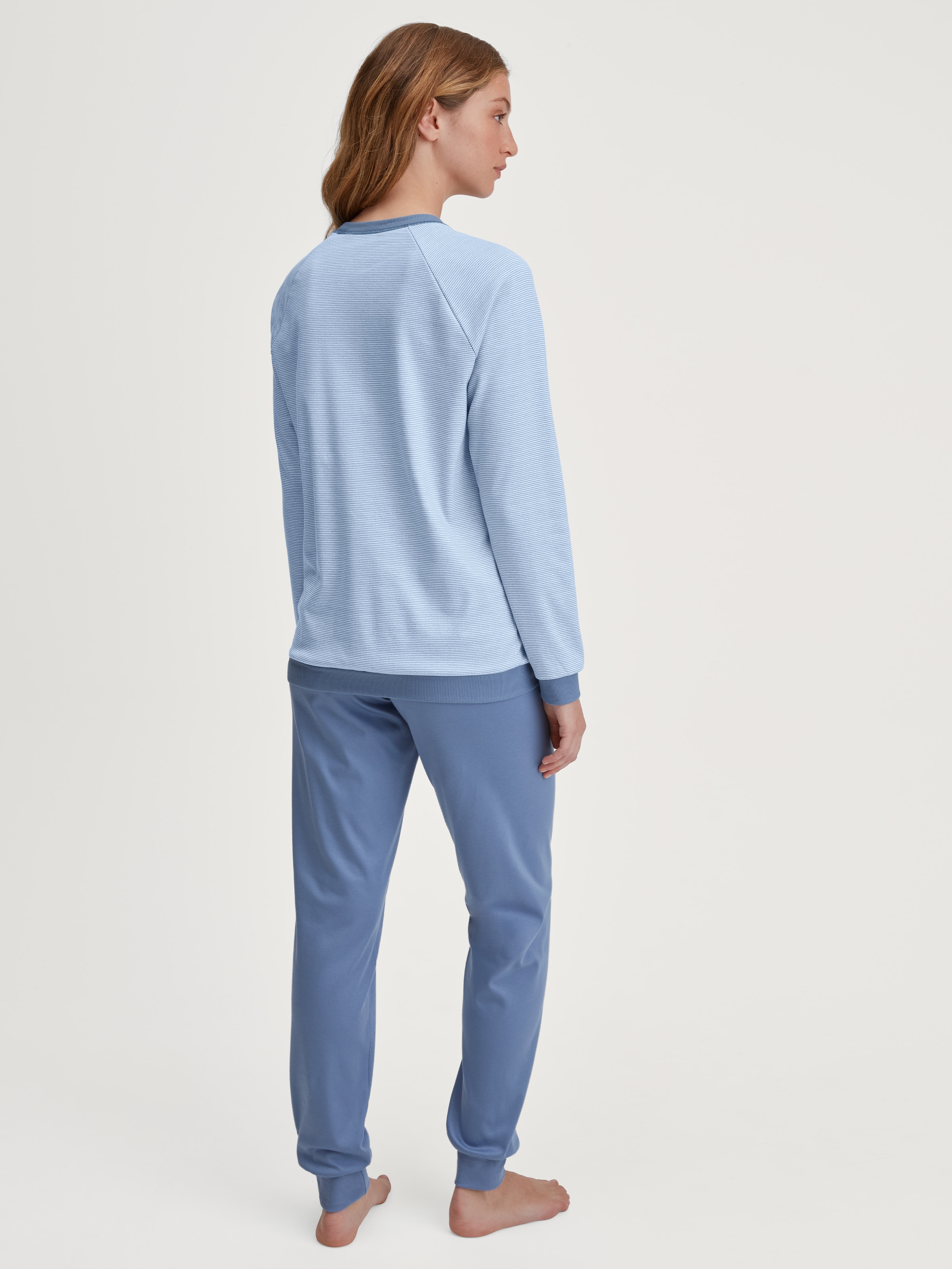 CALIDA Pyjama »Midnight Love« 2 cuis tlg., Langarm, Heavy-Interlock, Rundhals-Ausschnitt, wärmend