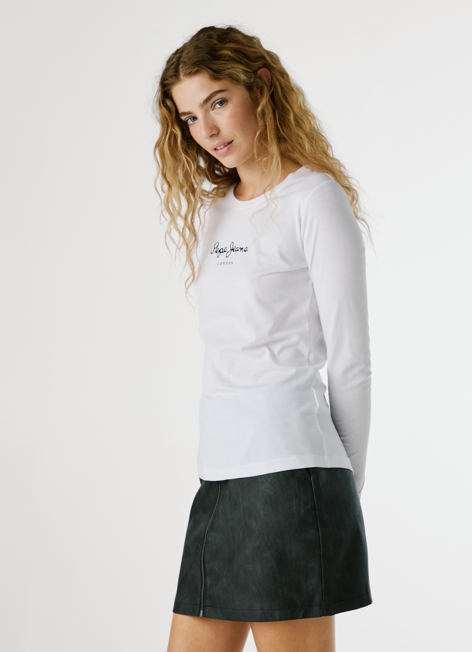 Pepe Jeans T-shirt à manches longues »NEW VIRGINA L/S« avec impression logo