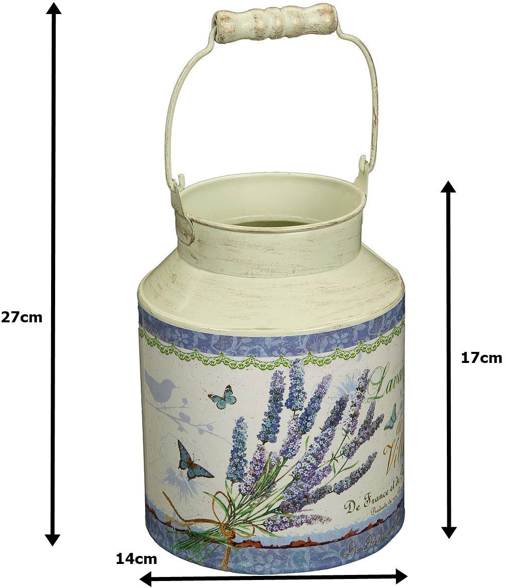 Ambiente Haus Vase décoratif »Lavendel - Milchkanne«
