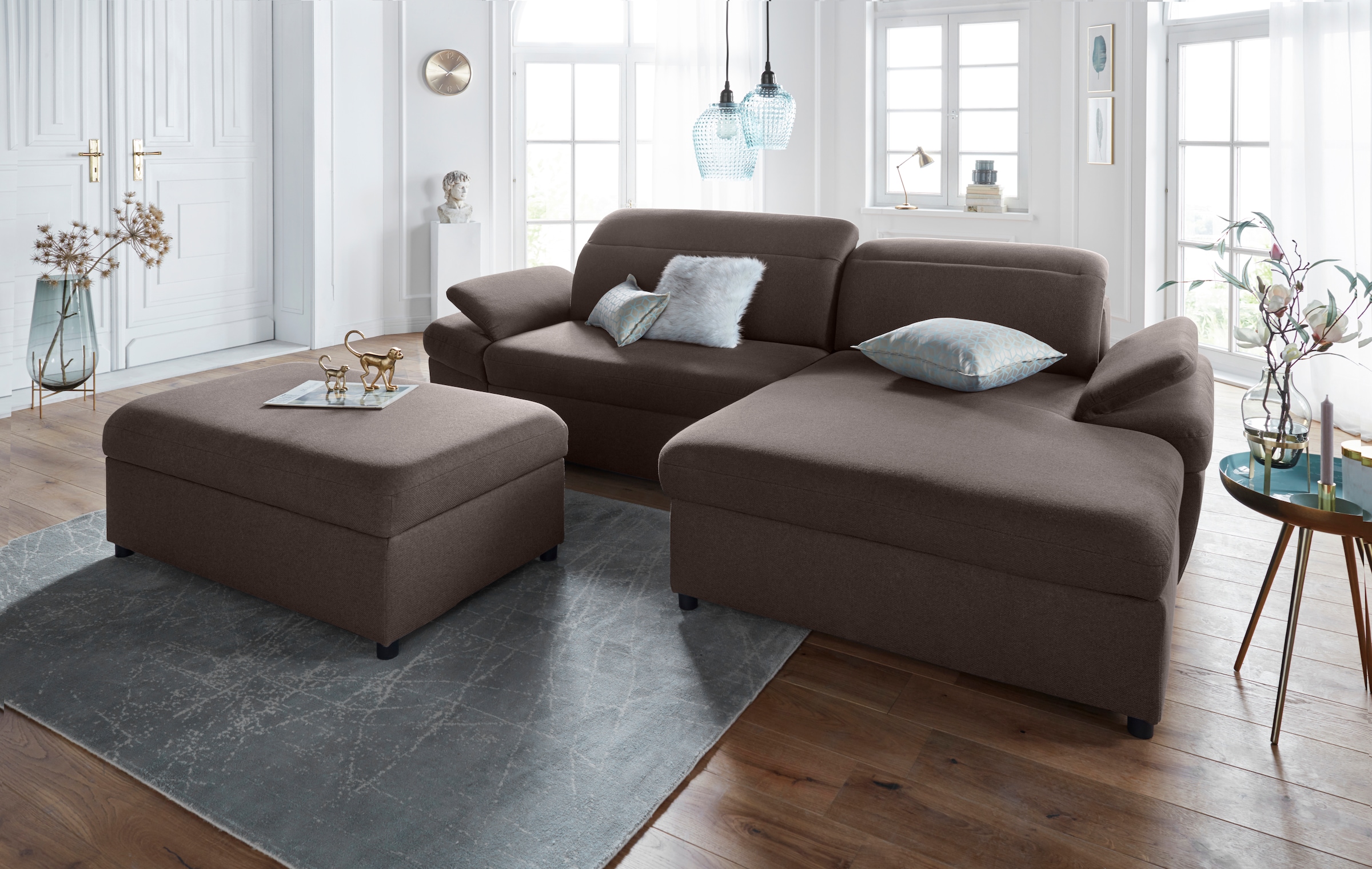 exxpo - sofa fashion Tabouret »Kyoto Bankhocker mit Staufach unter der Sitzfläche«