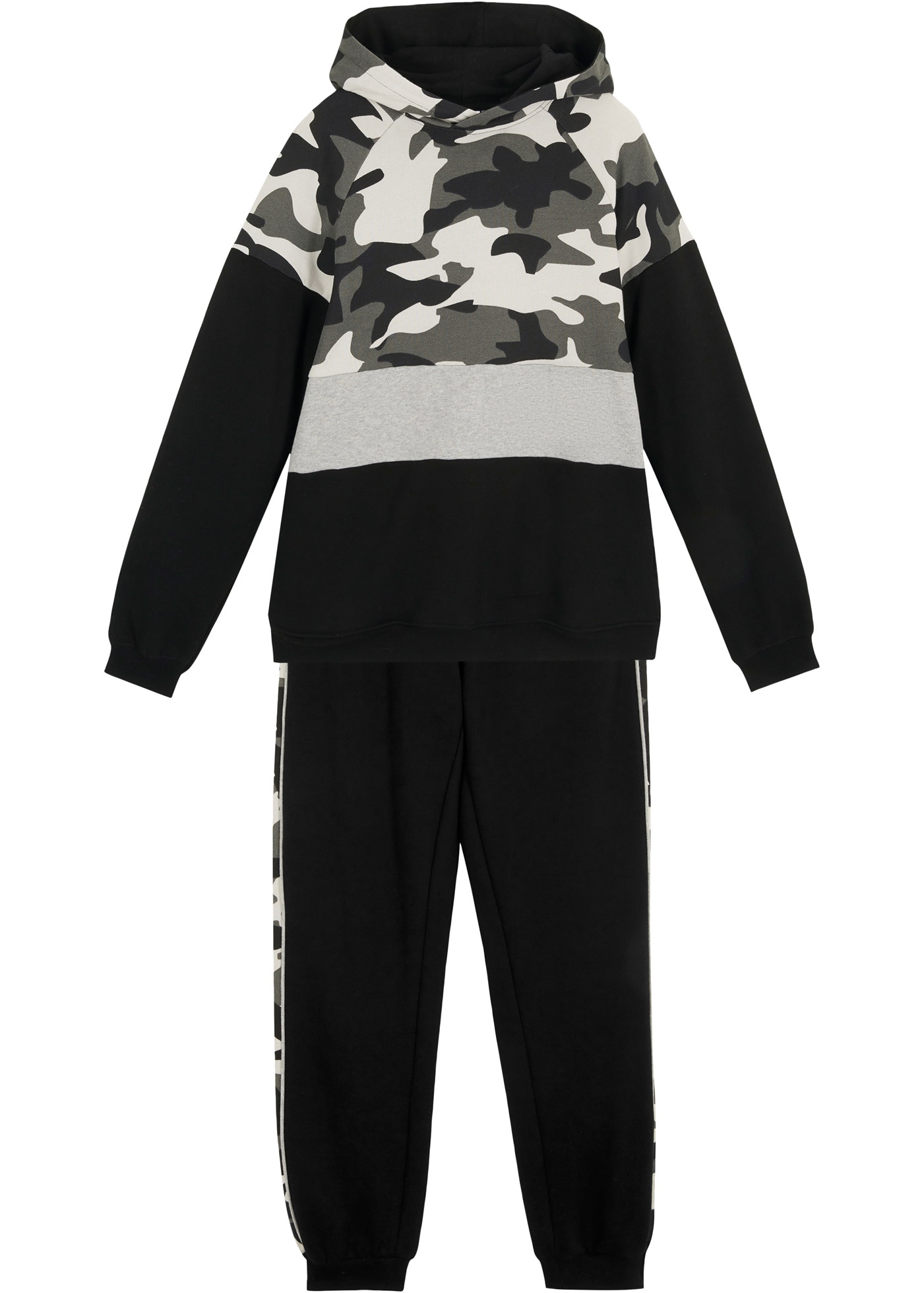 bonprix T-shirt à manches longues & pantalon »Sweatshirt & Jogginghose« Set, 2,  Hoodie