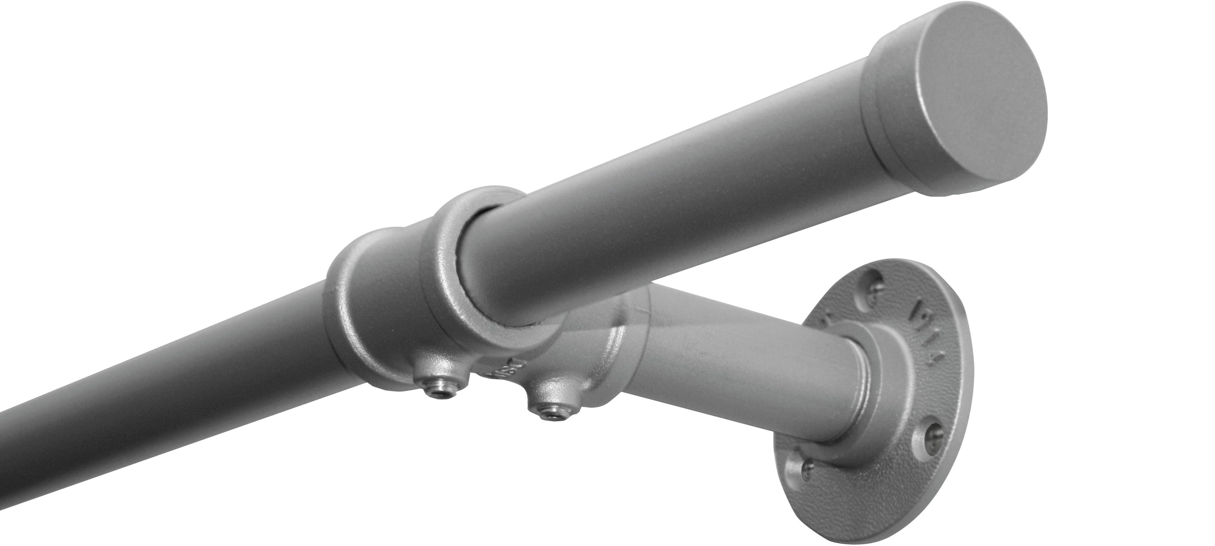 GARDINIA Gardinenstange »Industrial Home« Ø 2,5 mm 1 läufig-läufig mit Bohren, Wandmontage, Metall, Gardinenstangen Set aus Metall