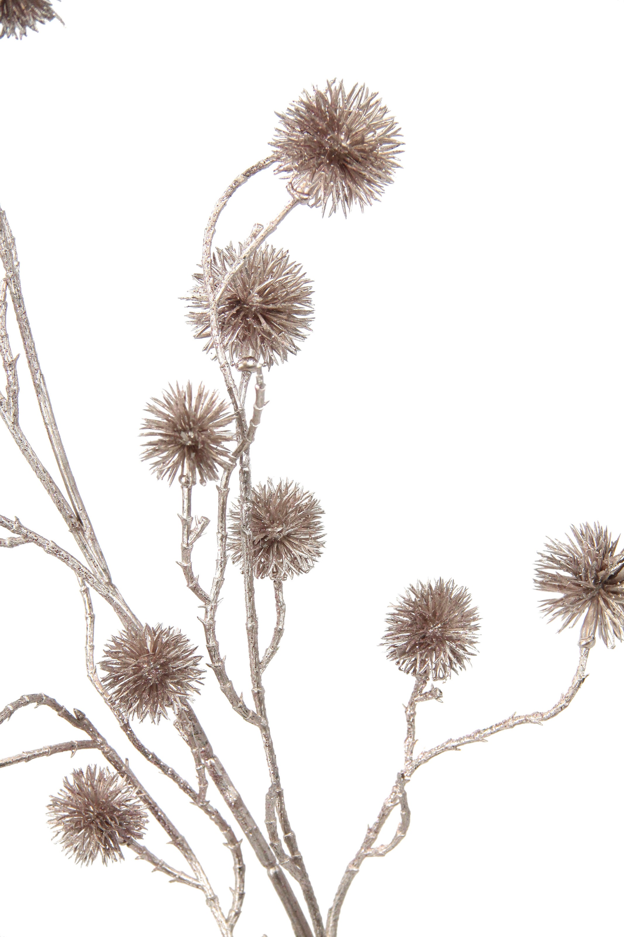 I.GE.A. Fleur artificielle »Distel« Künstlicher Mini Distelzweig, gold Metallic, 3er Set