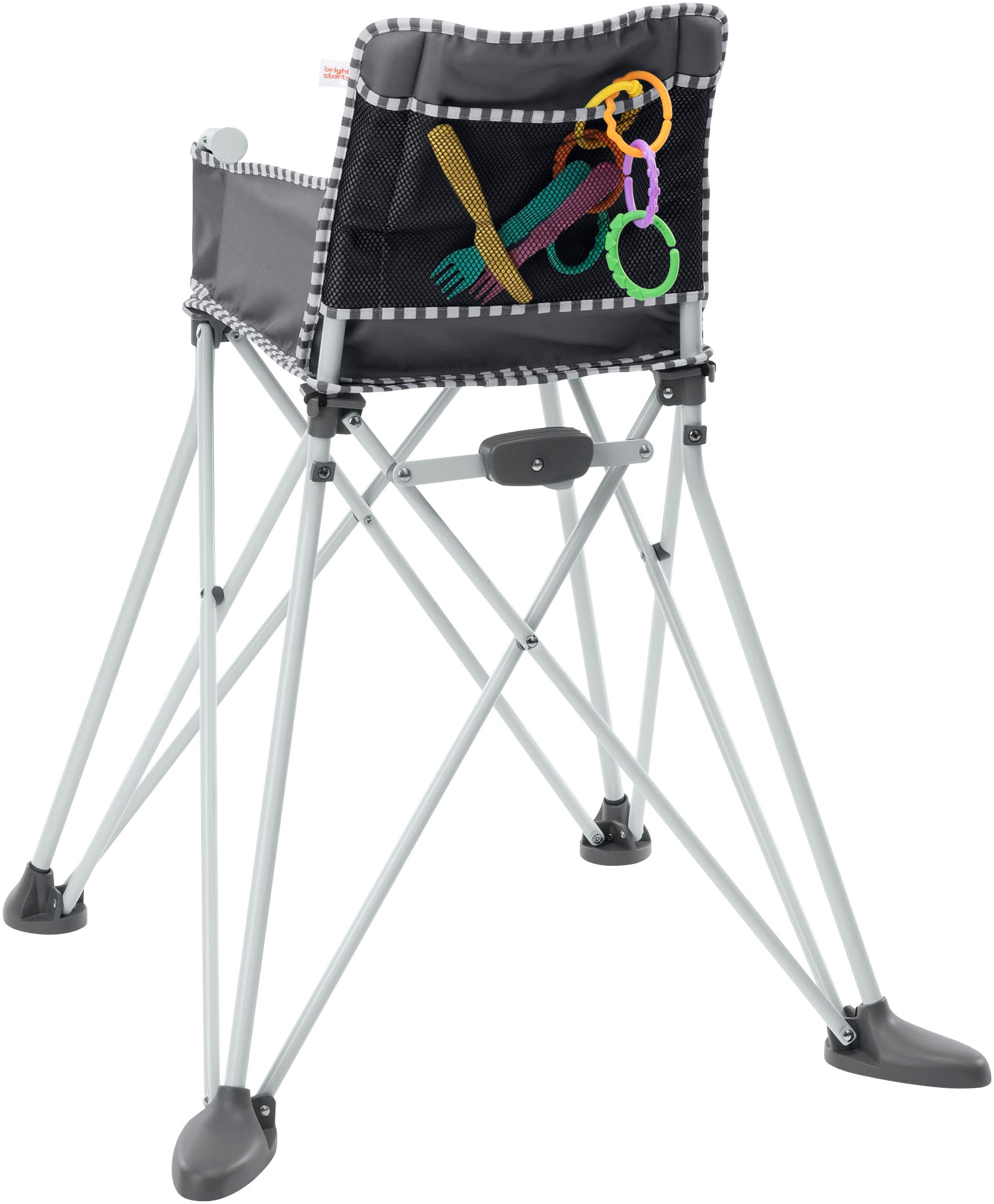 ingenuity Chaise haute »Pop ‘N Dine Portable High Chair - Grau« () ideal für Unterwegs