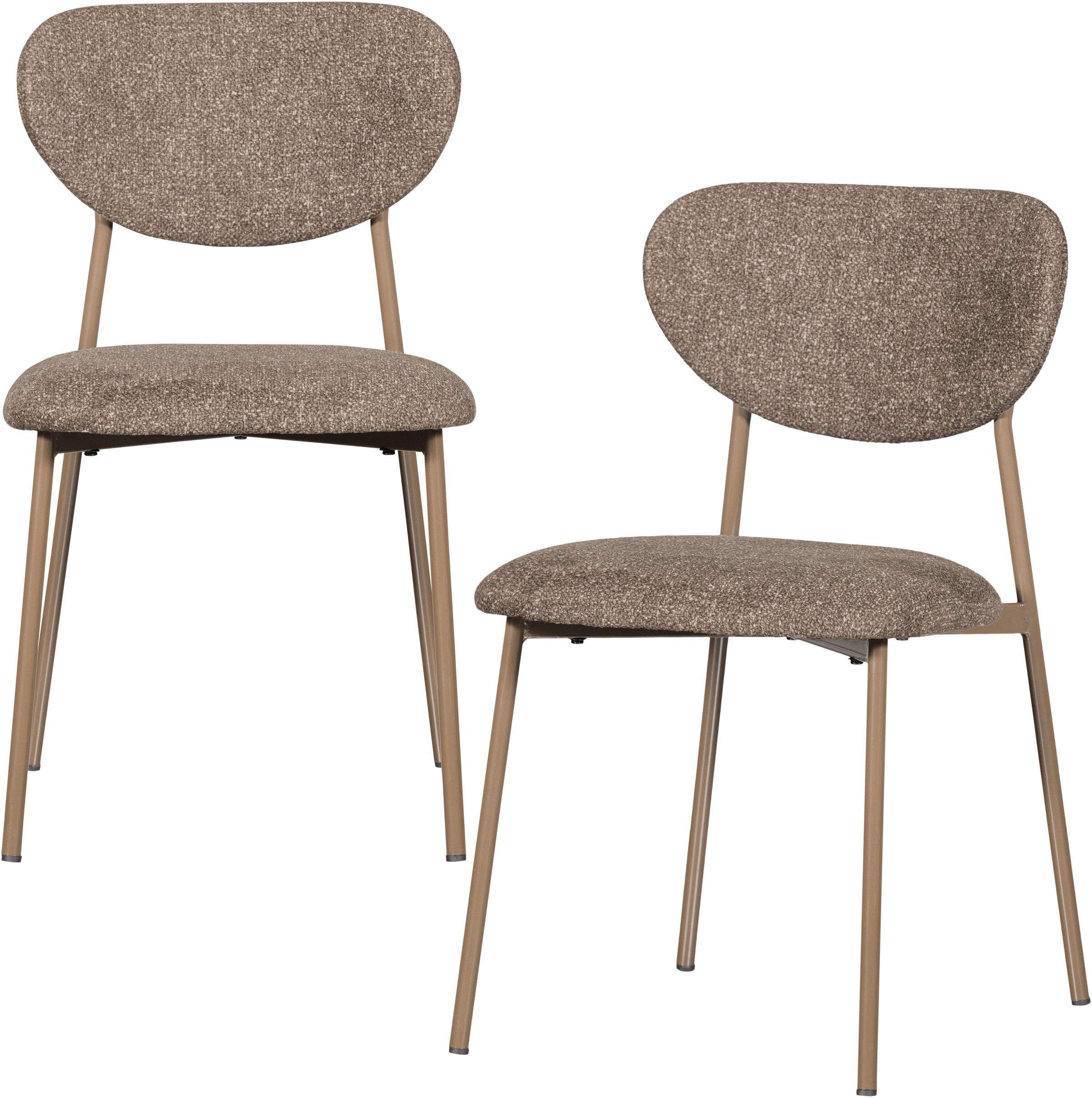 WOOOD Esszimmerstuhl »Valor Webstoff mit farblich passendem Metallgestell H77 x B46 x T56 cm« (Set) 2 Stk.(Set, 2 St) Tragkraft 120 kg, Hohe Verschleissfestigkeit, pfleigleicht
