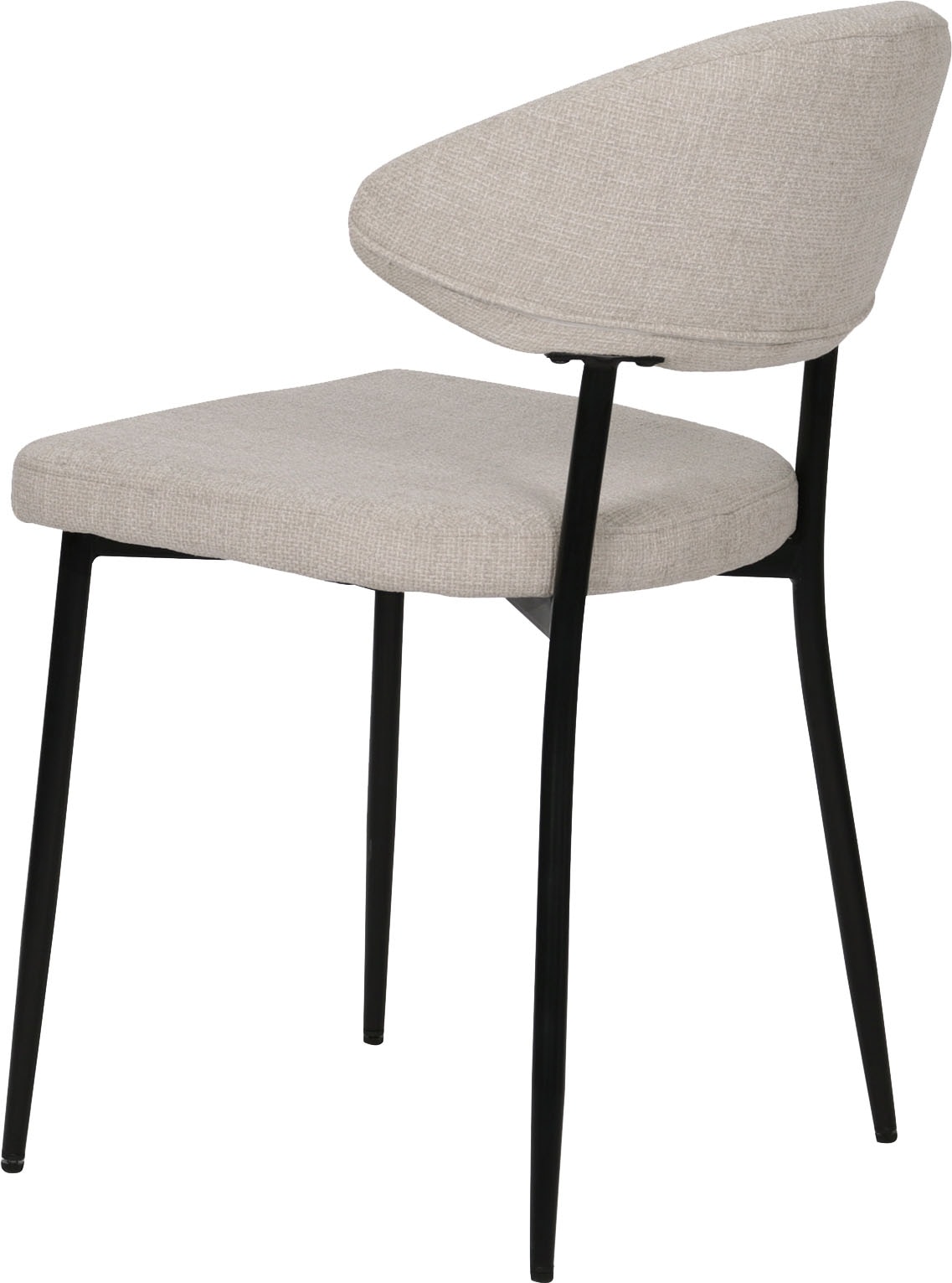 SIT Chaise à 4 pieds »Odessa 2er-Set Polsterstühle mit Strukturstoff & Metallgestell« (Ensemble) 2 cuisTissu structuré Öko-Tex & dossier ergonomiquement arrondi