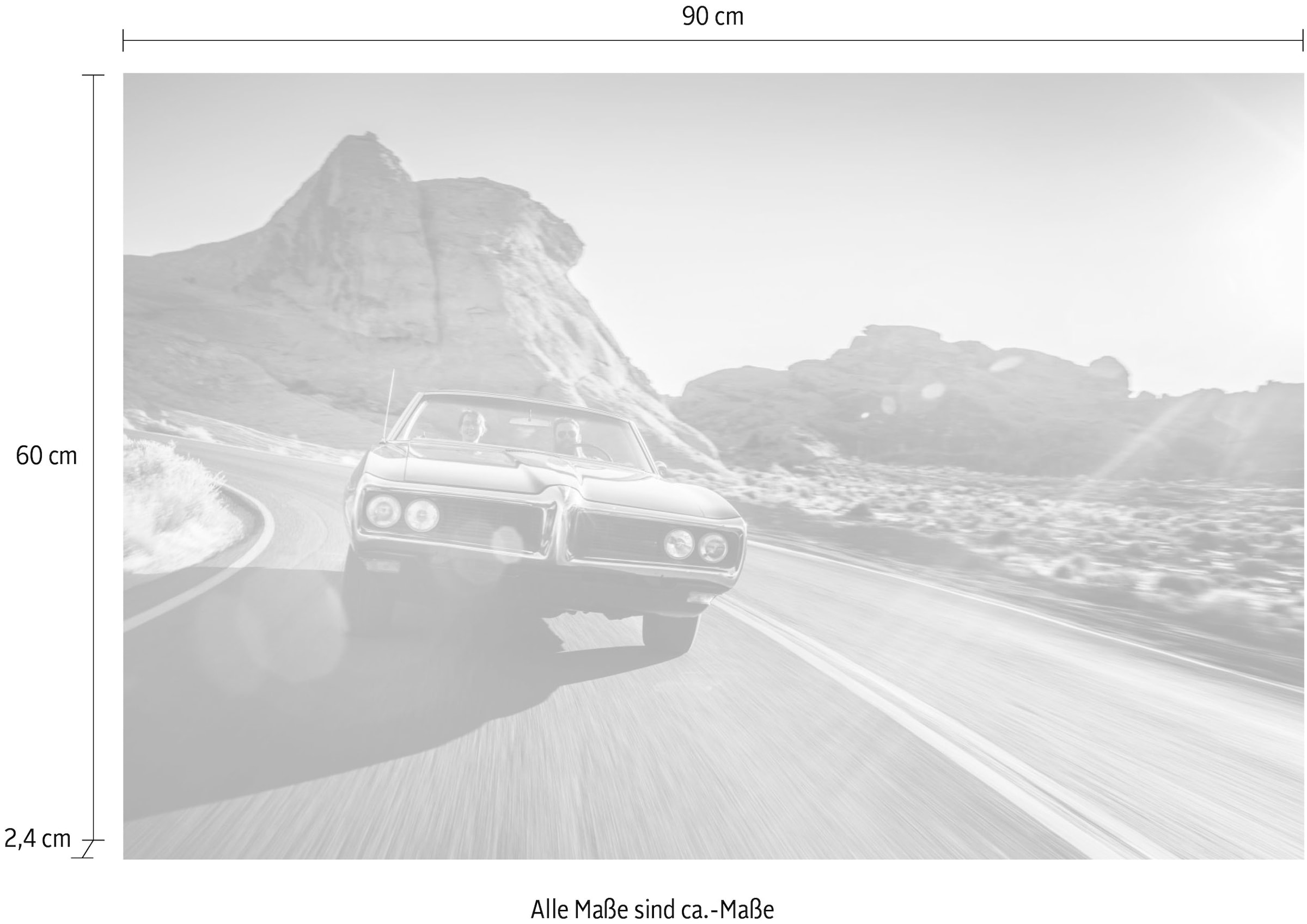 queence Tableau en verre acrylique »Auto« Fine Art-Print in Galeriequalität