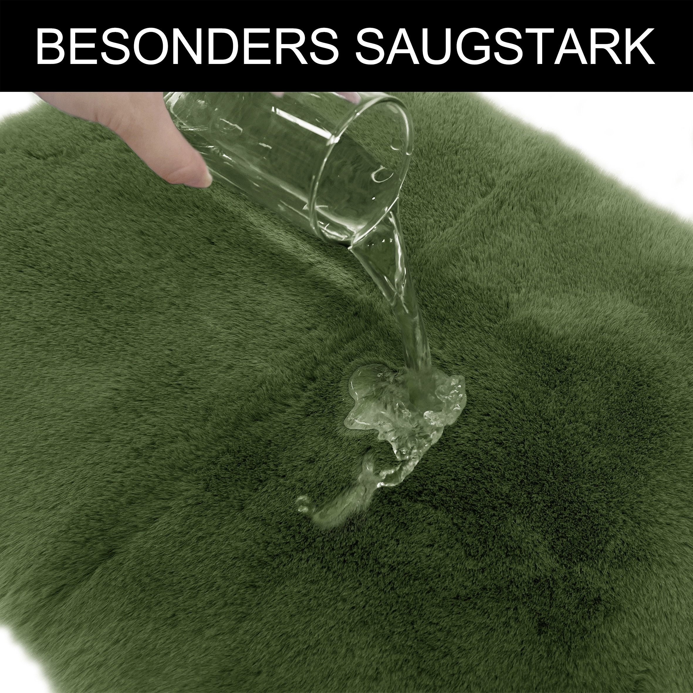 my home Badematte »Rabbit Badematten, Badvorleger, Badezimmer Teppich« Höhe 30 mm rutschhemmend beschichtet fussbodenheizungsgeeignet | schnell trocknend | strapazierfähig Kaninchenfell-Haptik, Badteppich, rechteckig, rund & als 3-tlg. Set