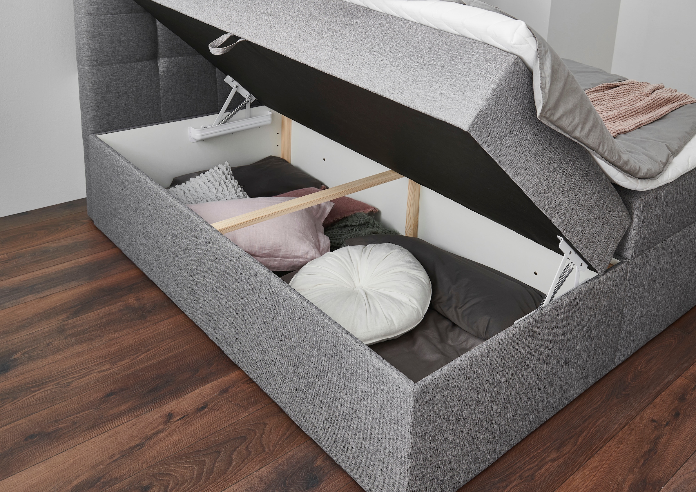 Home affaire Boxbett Nische im Bettkasten für zusätzlichen Stauraum