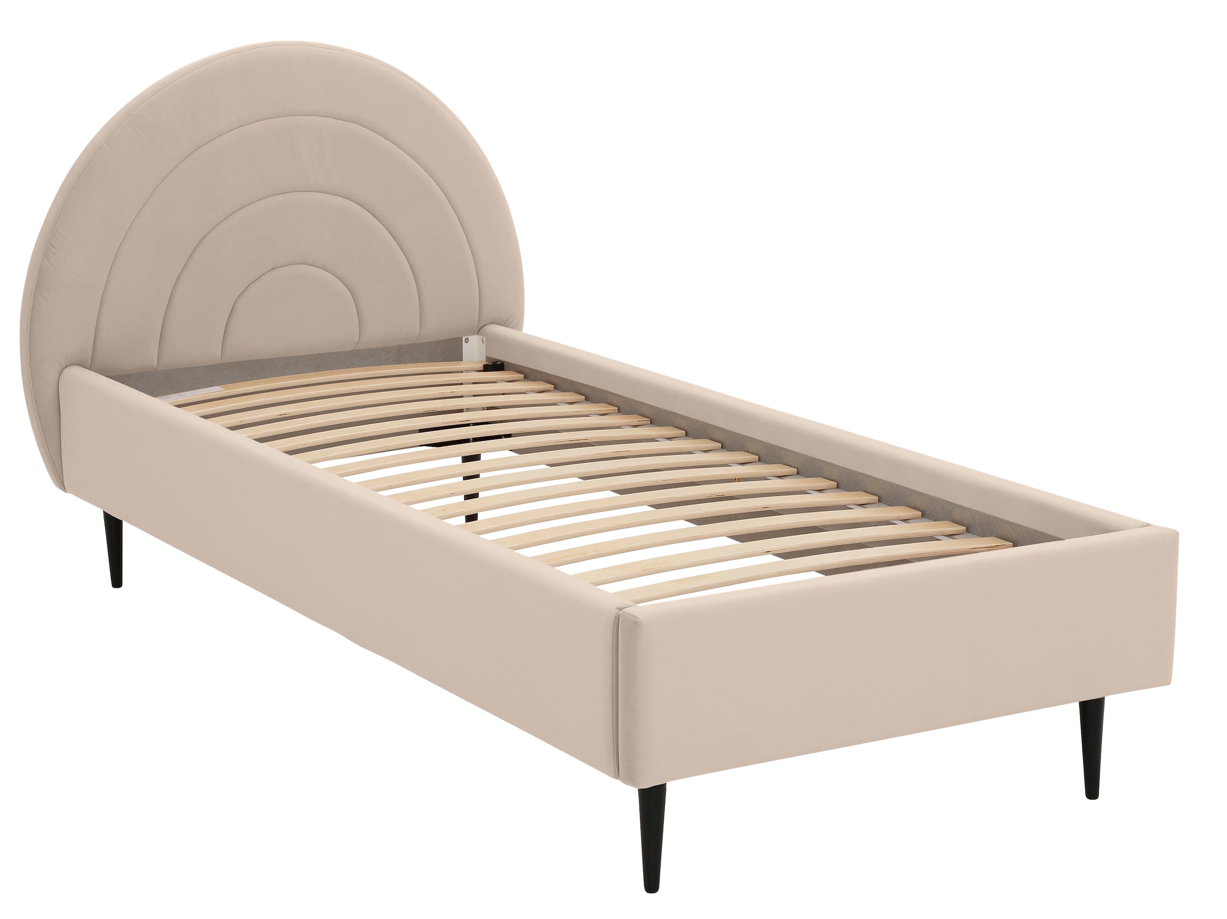 Lüttenhütt Polsterbett »Femmy« angenehm gepolstertes Kopfteil mit dekorativem Regebogenmotiv