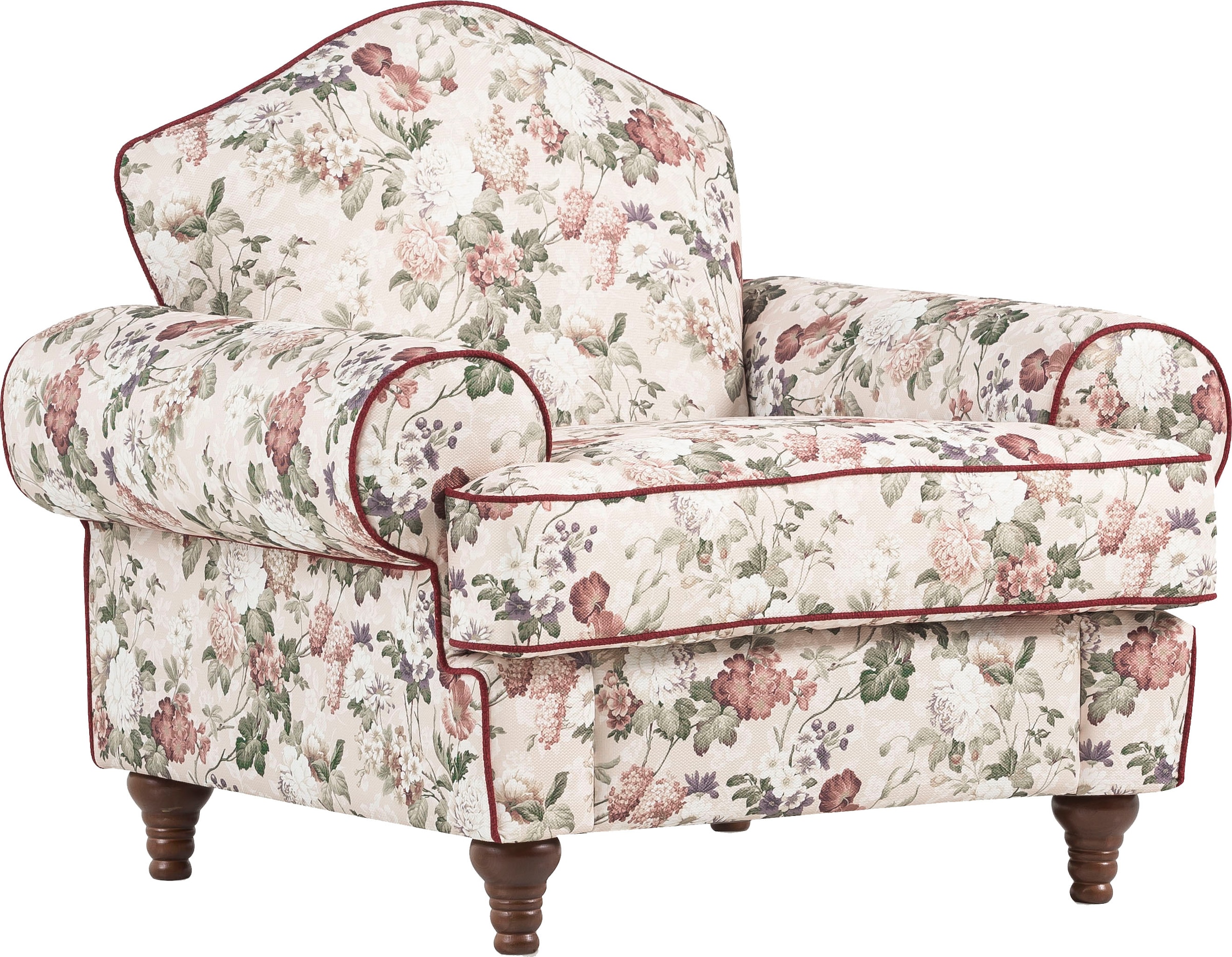 Home affaire Fauteuil »LUCIENNE« mit gedrechselten Füssen aus Holz