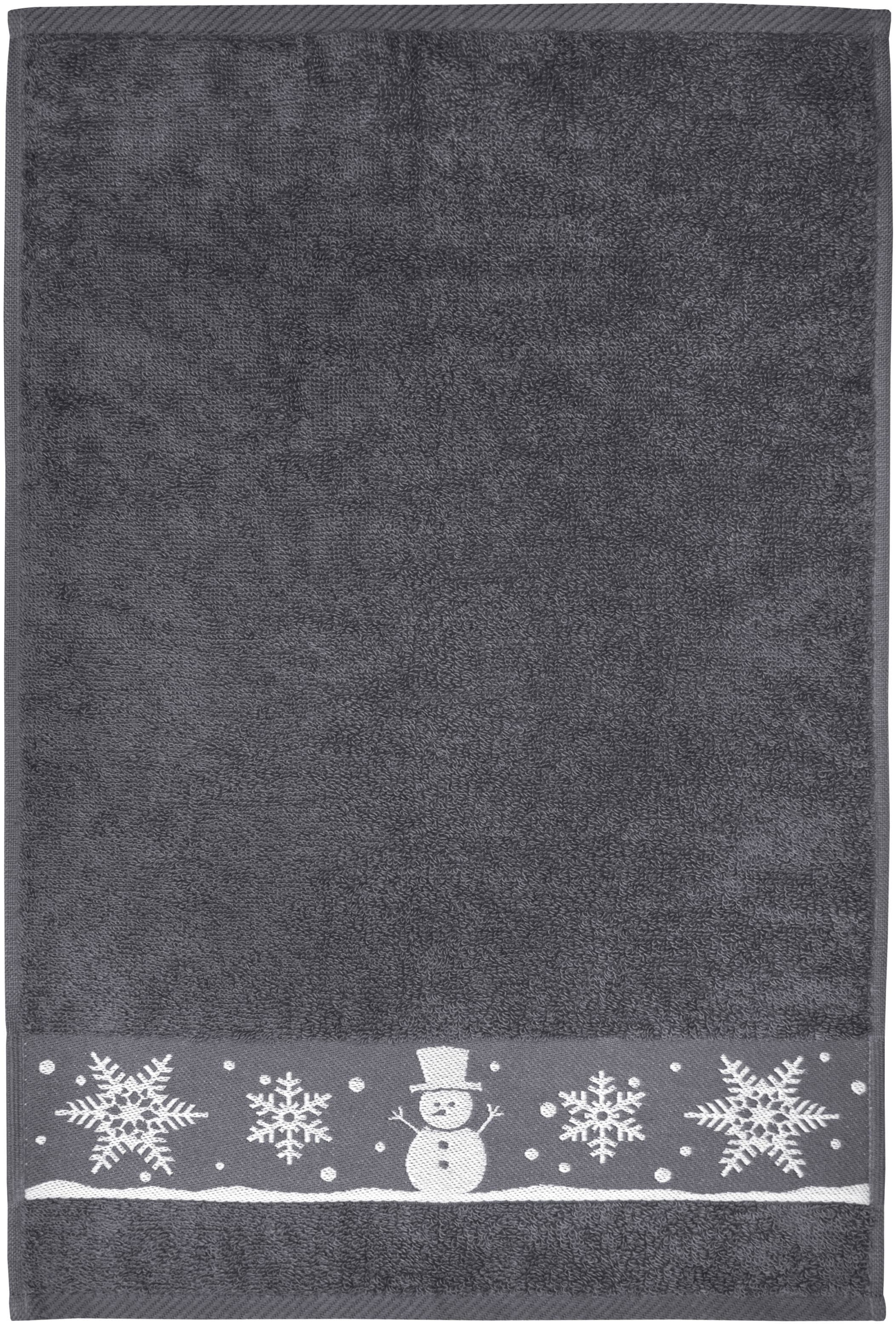 Dyckhoff Gästehandtücher »Schneemann« Made in Germany (6 Gästetücher)