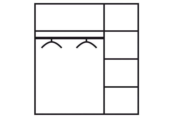 priess Kleiderschrank »Husum« mit dekorativen Kranz, wahlweise mit Schubkästen