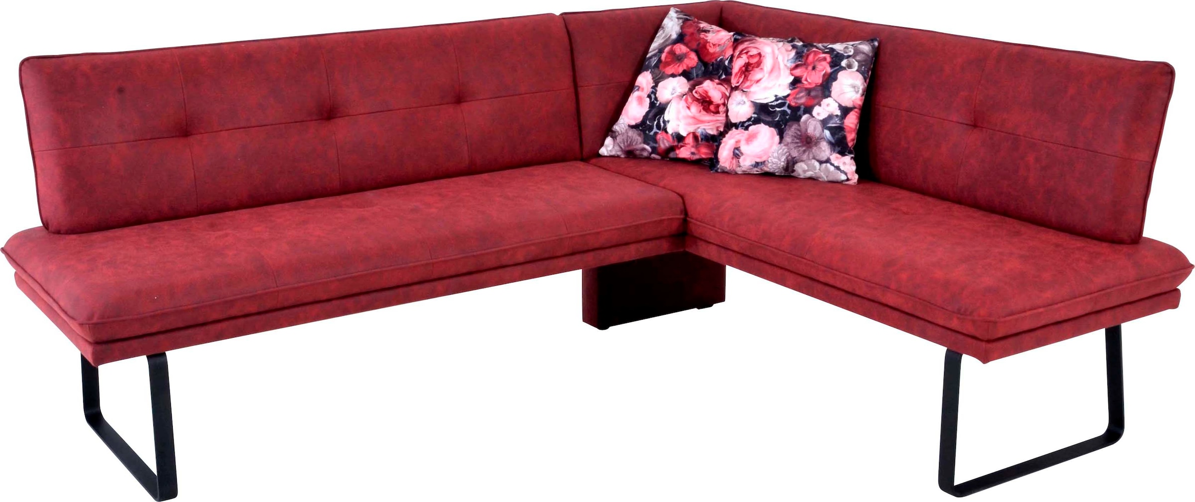 K+W Komfort & Wohnen Banc d'angle 1 cuis tlg. banquette d'angle rembourrée avec effet coussins pointus, assise et dossier matelassés