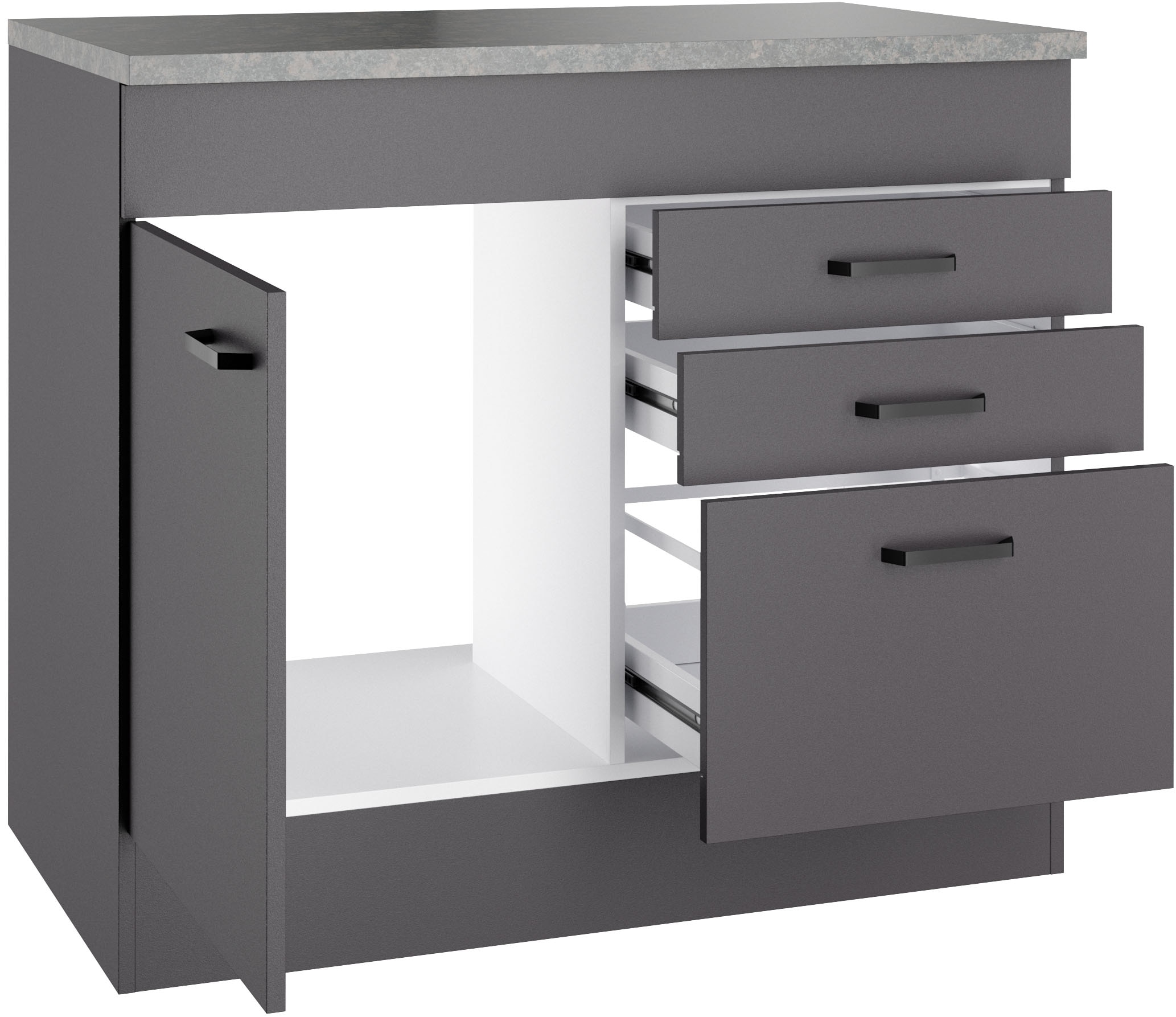 OPTIFIT Spülenschrank »OPTImulti« Breite 100 cm, mit 1 Tür, 2 Schubkästen, 1 Auszug