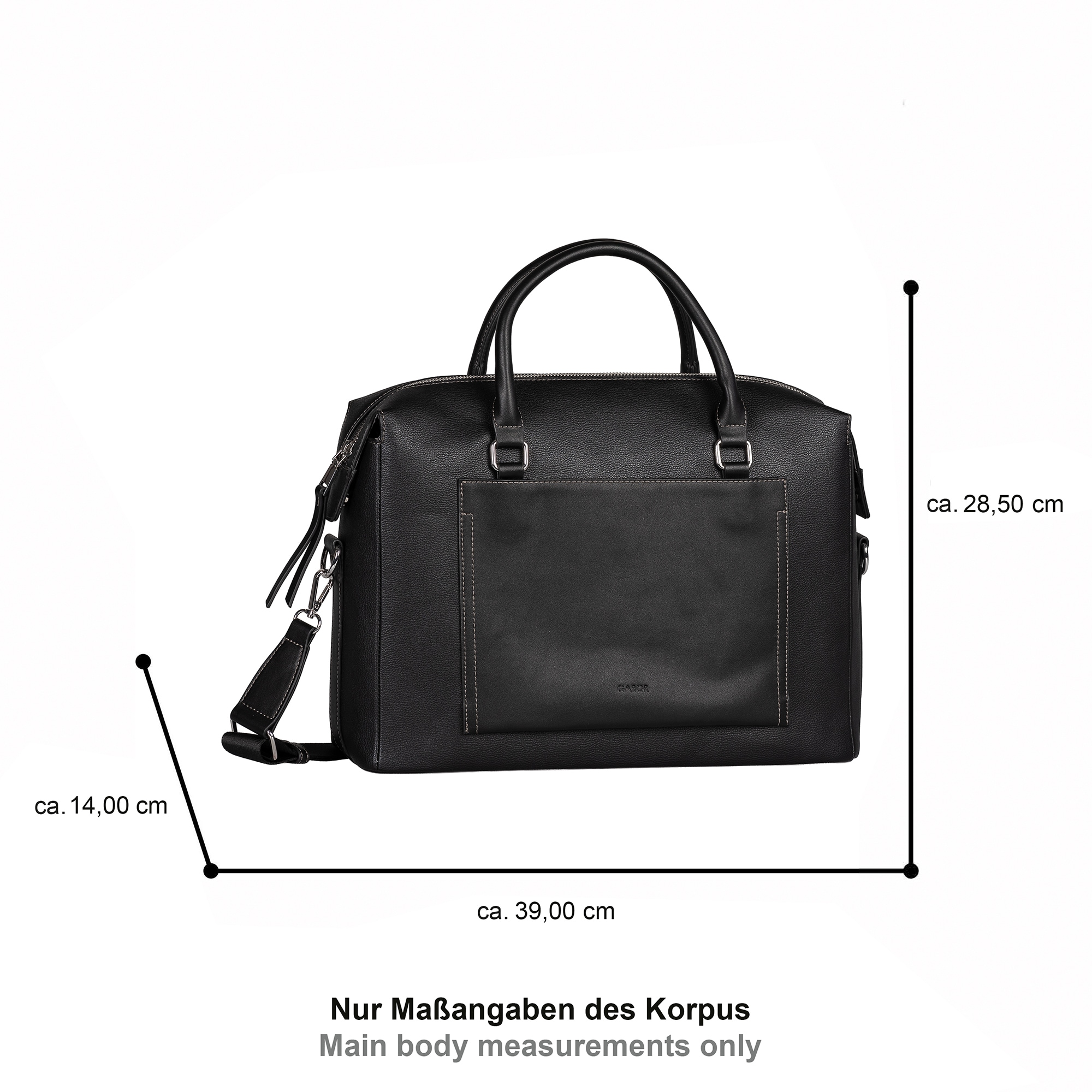 Gabor Mallette »Emine« Sacoche pour ordinateur portable pour femme avec inscription logo