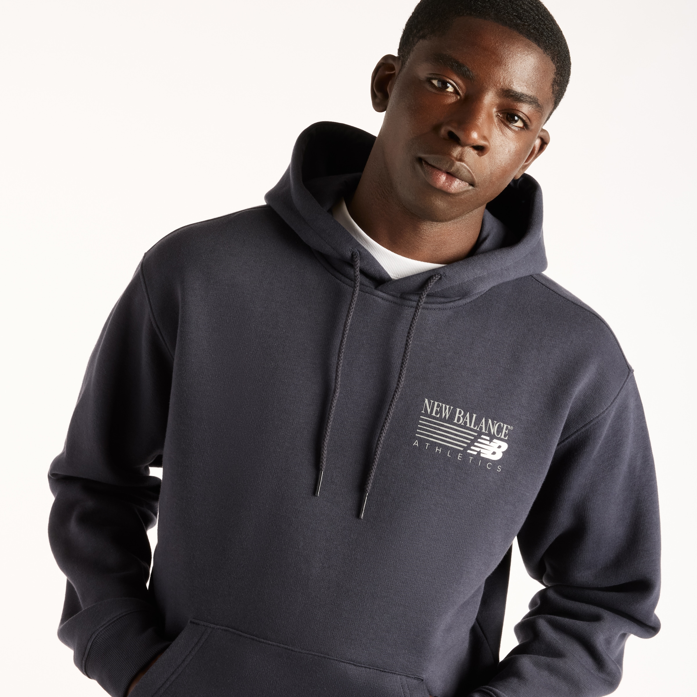 New Balance Sweat à capuche »REIMAGINED FLEECE HOODIE«, look sportif, en coton et polyester, coupe classique
