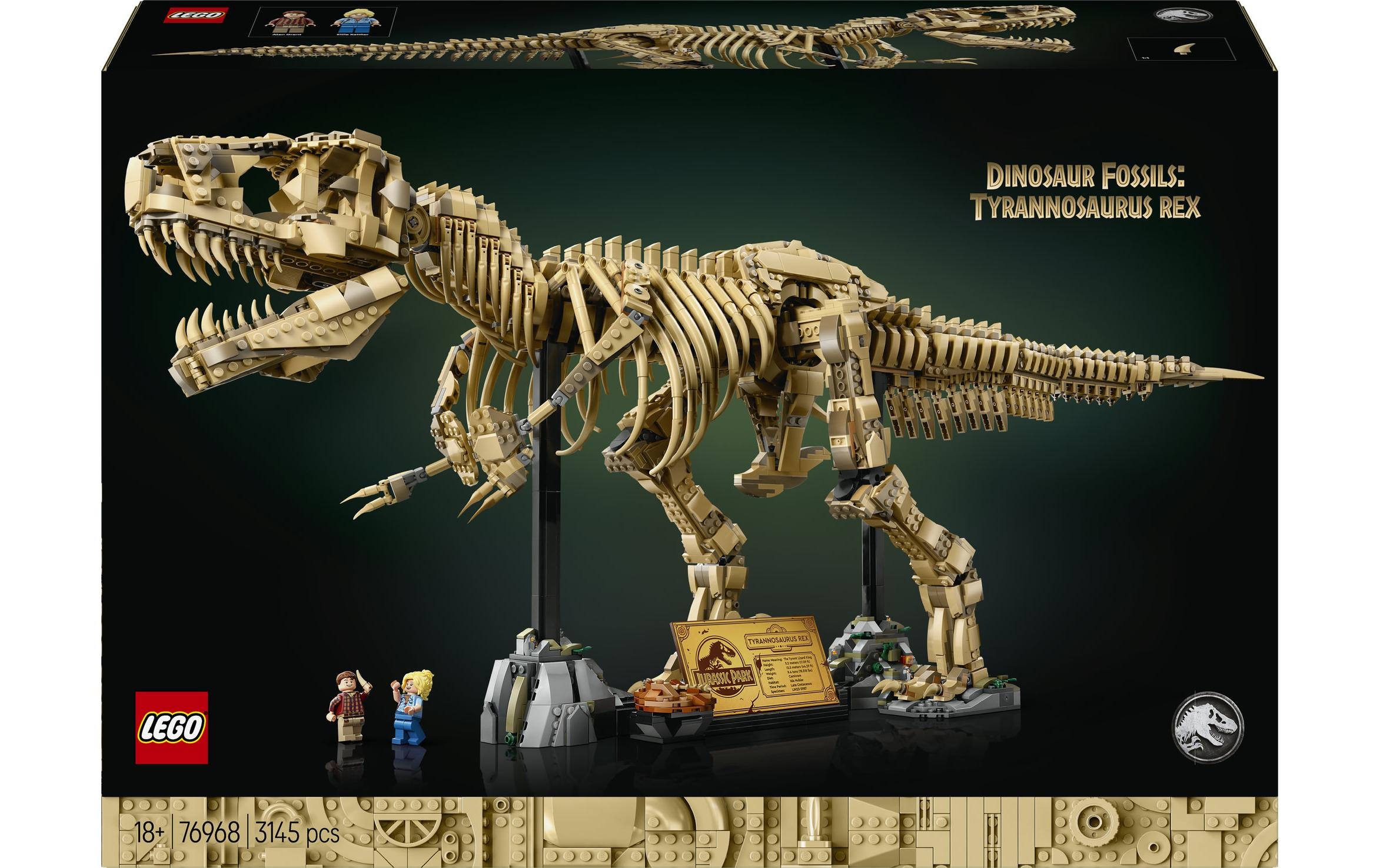 LEGO® Konstruktionsspielsteine »Jurassic World Fossilien: Tyrannosaurus rex 76968« Ausstellungsmodell eines 1:12-T.-rex-Skeletts mit beweglichen Gelenken