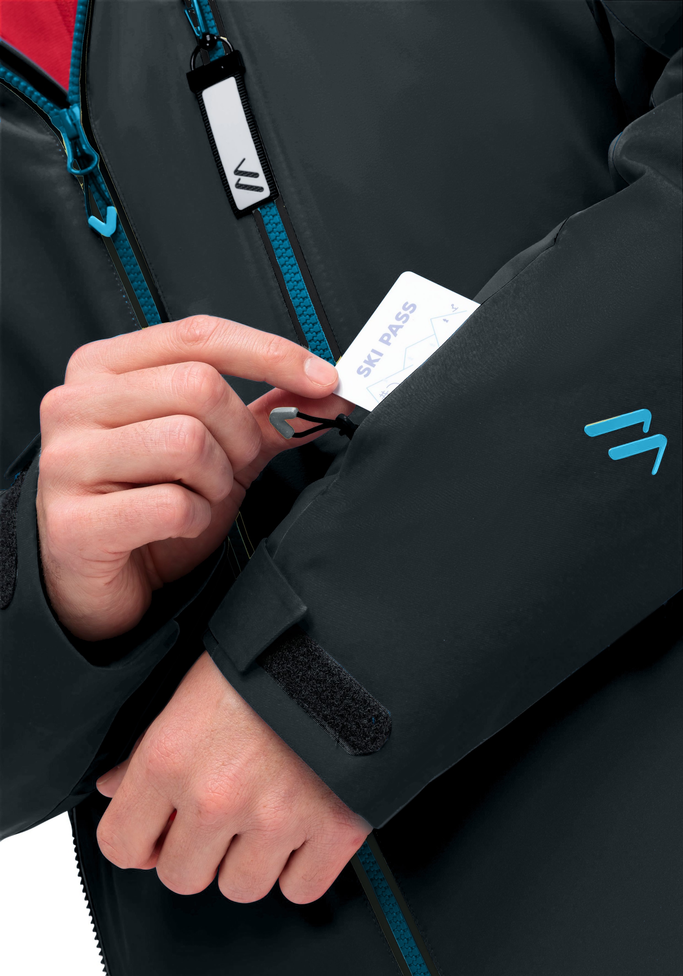 Maier Sports Skijacke »Oravice« Herren Winterjacke mit RV-Taschen und Kapuze, wasserdicht