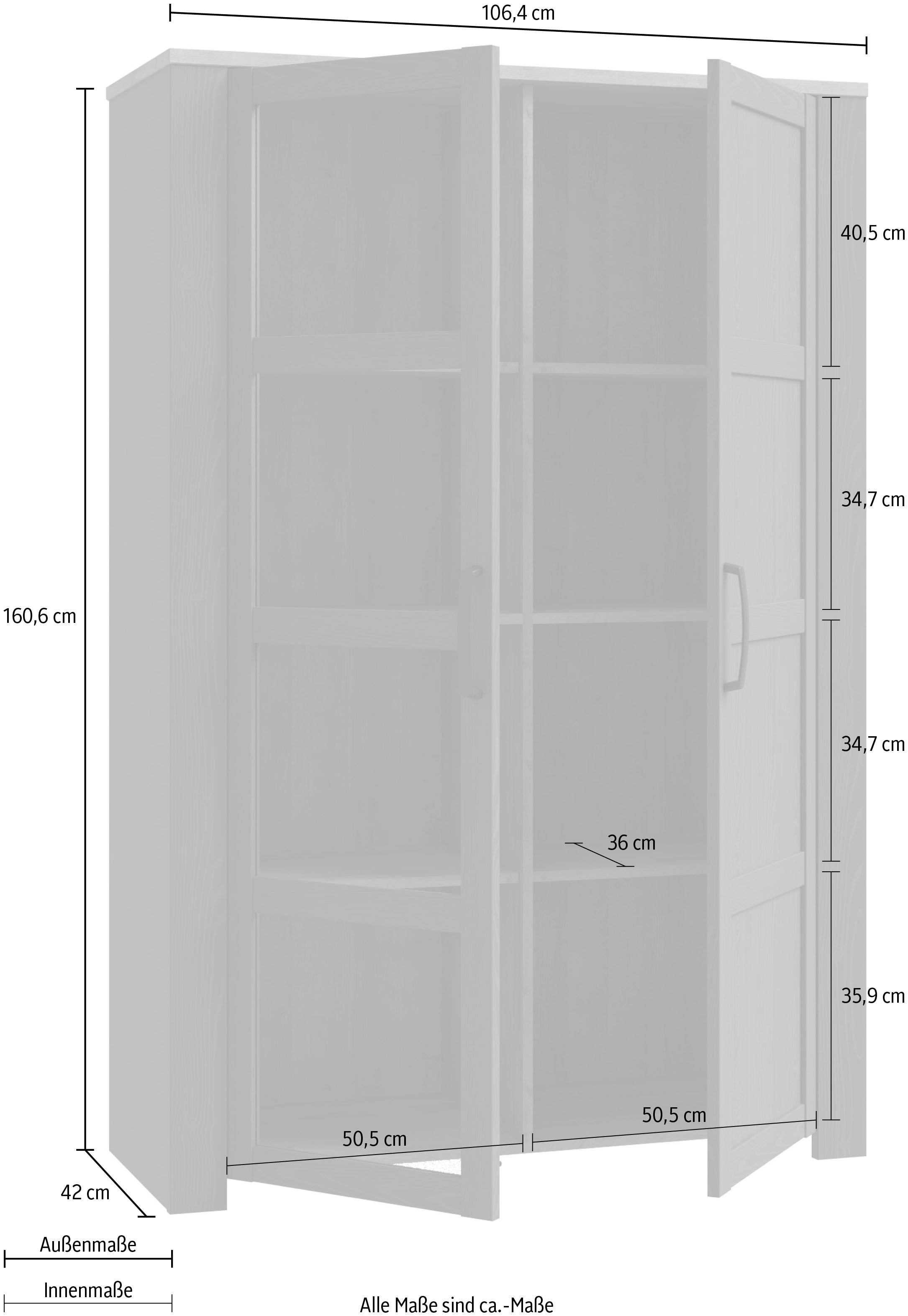 FORTE Buffet haut »Bohol, Vitrine mit Glastüre, viel Stauraum« Largeur 106 cm