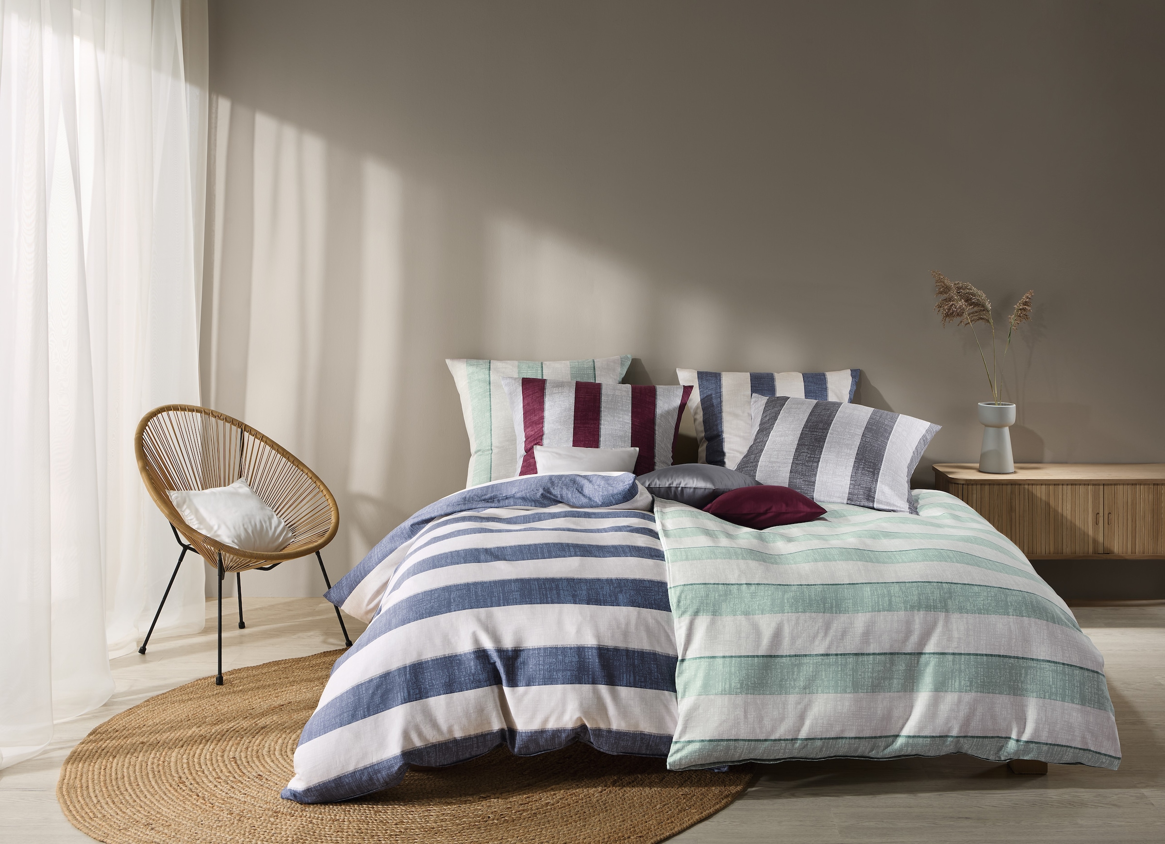 Kaeppel Linge de lit »College« 2 cuis avec larges rayures