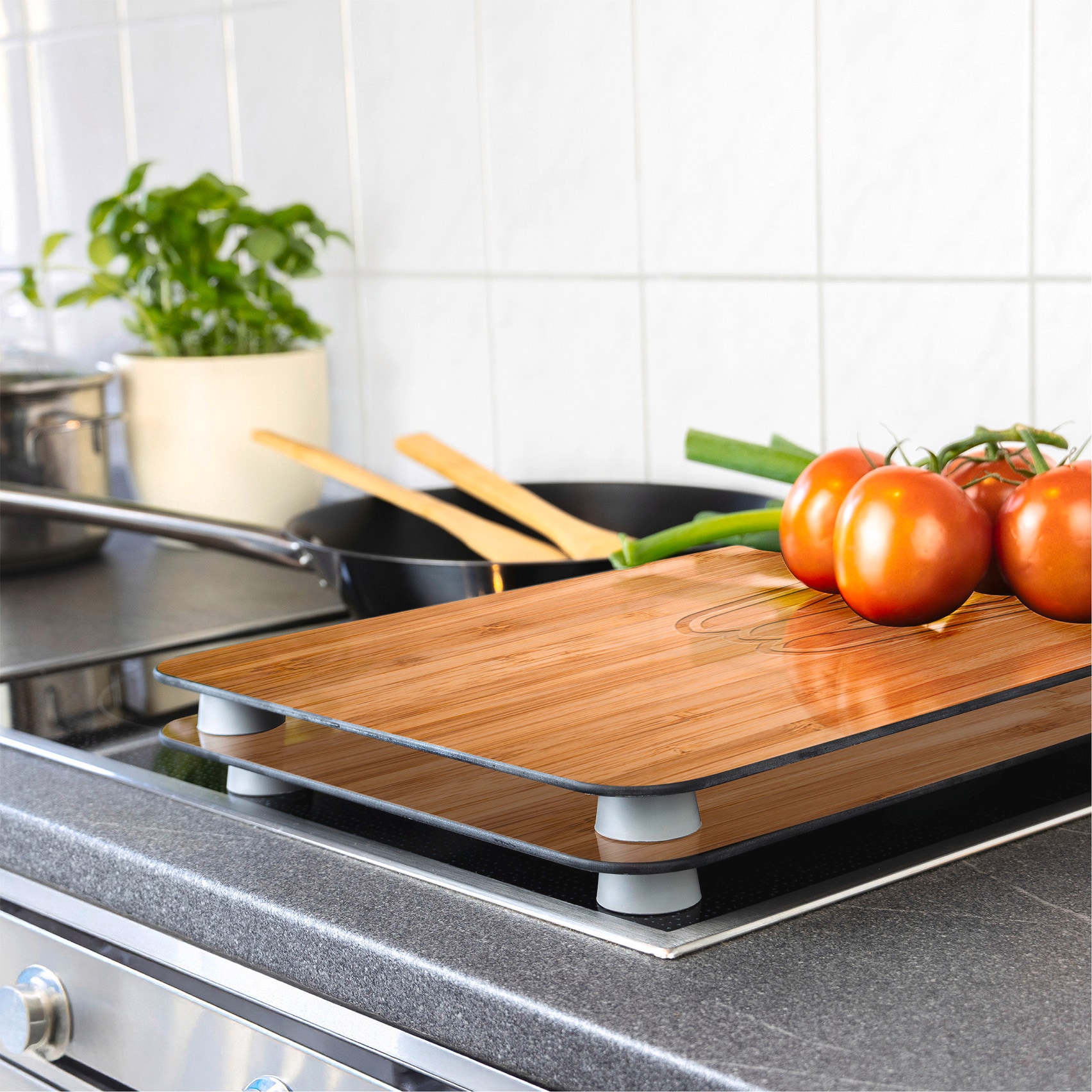 WENKO Herd-Abdeckplatte »Universal Modell Lunch« Herdabdeckung für alle Herdarten, kratzfest, mit rutschfesten Füssen