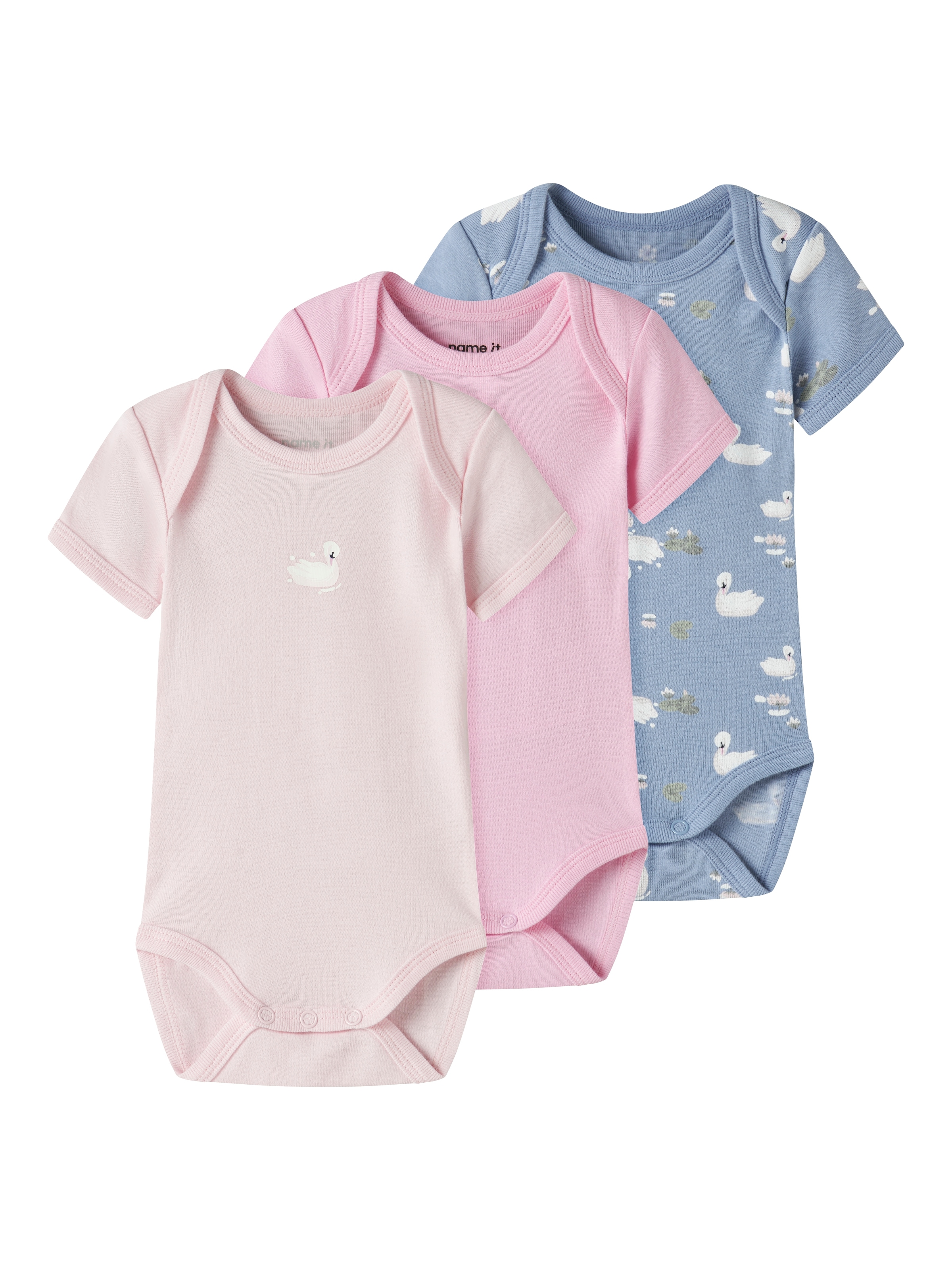 Name It Kurzarmbody »NBFBODY 3P SS SWAN NOOS« Packung, 3 tlg.