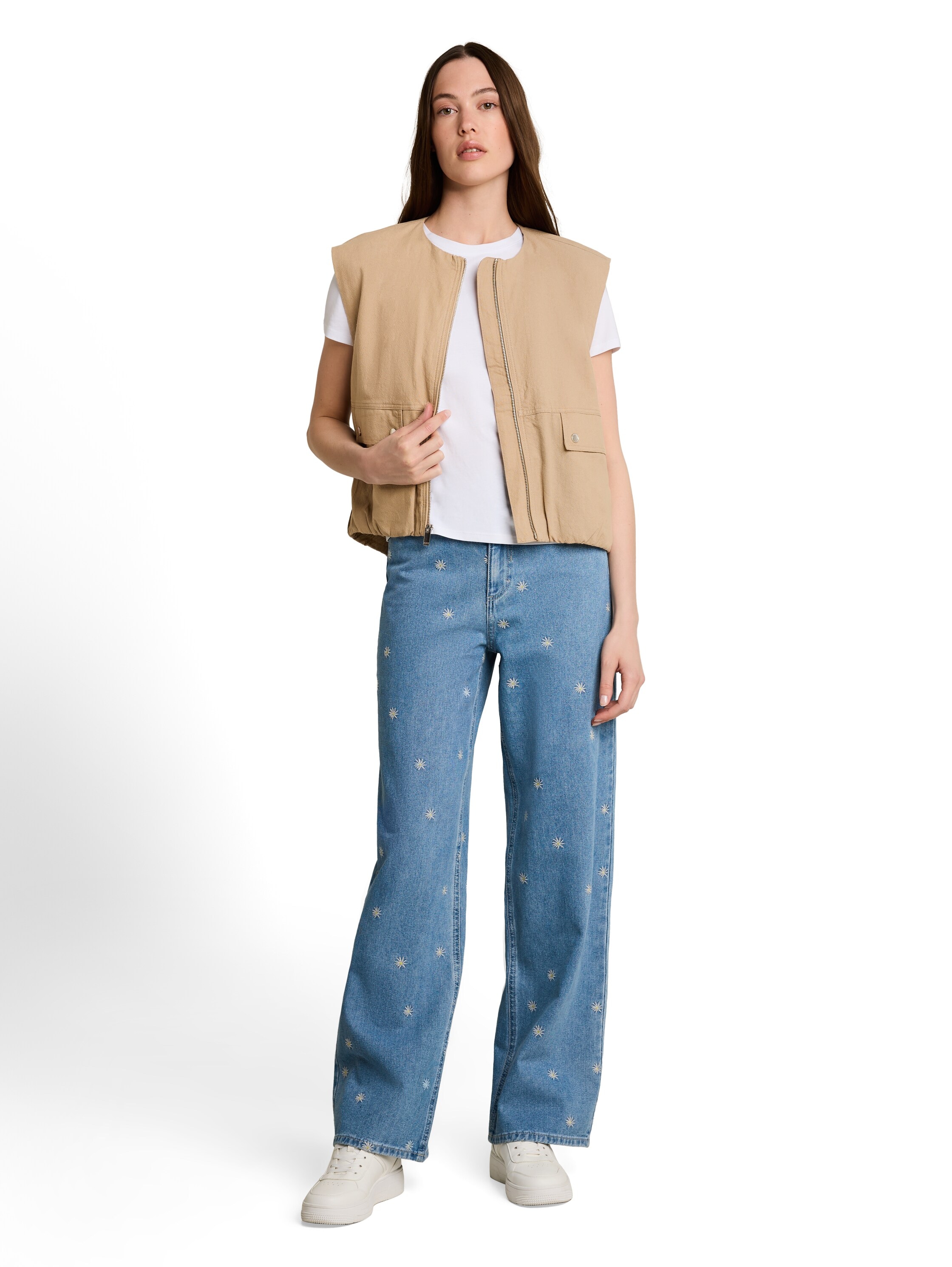 TOM TAILOR Denim Gilet court Avec fermeture éclair