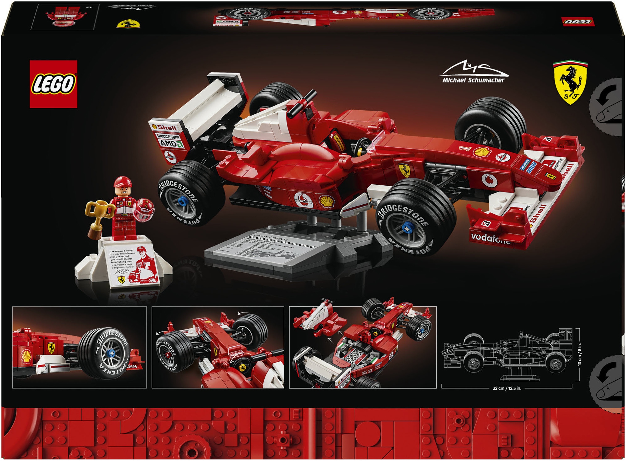 LEGO® Konstruktionsspielsteine »Ferrari F2004 und Michael Schumacher (11375), LEGO Icons«
