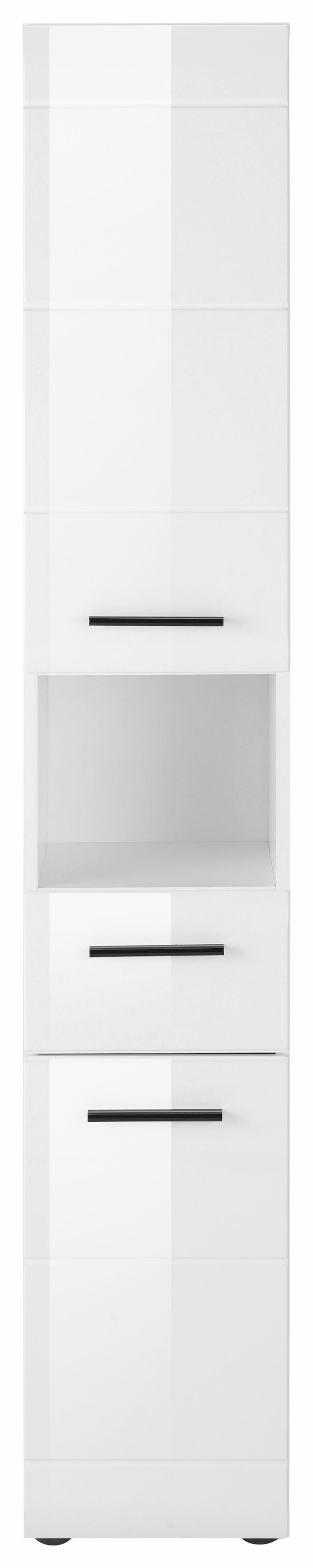 welltime Hochschrank »Sovana« Badezimmerschrank in Hochglanzoptik - (B/T/H) 30/31/182 cm