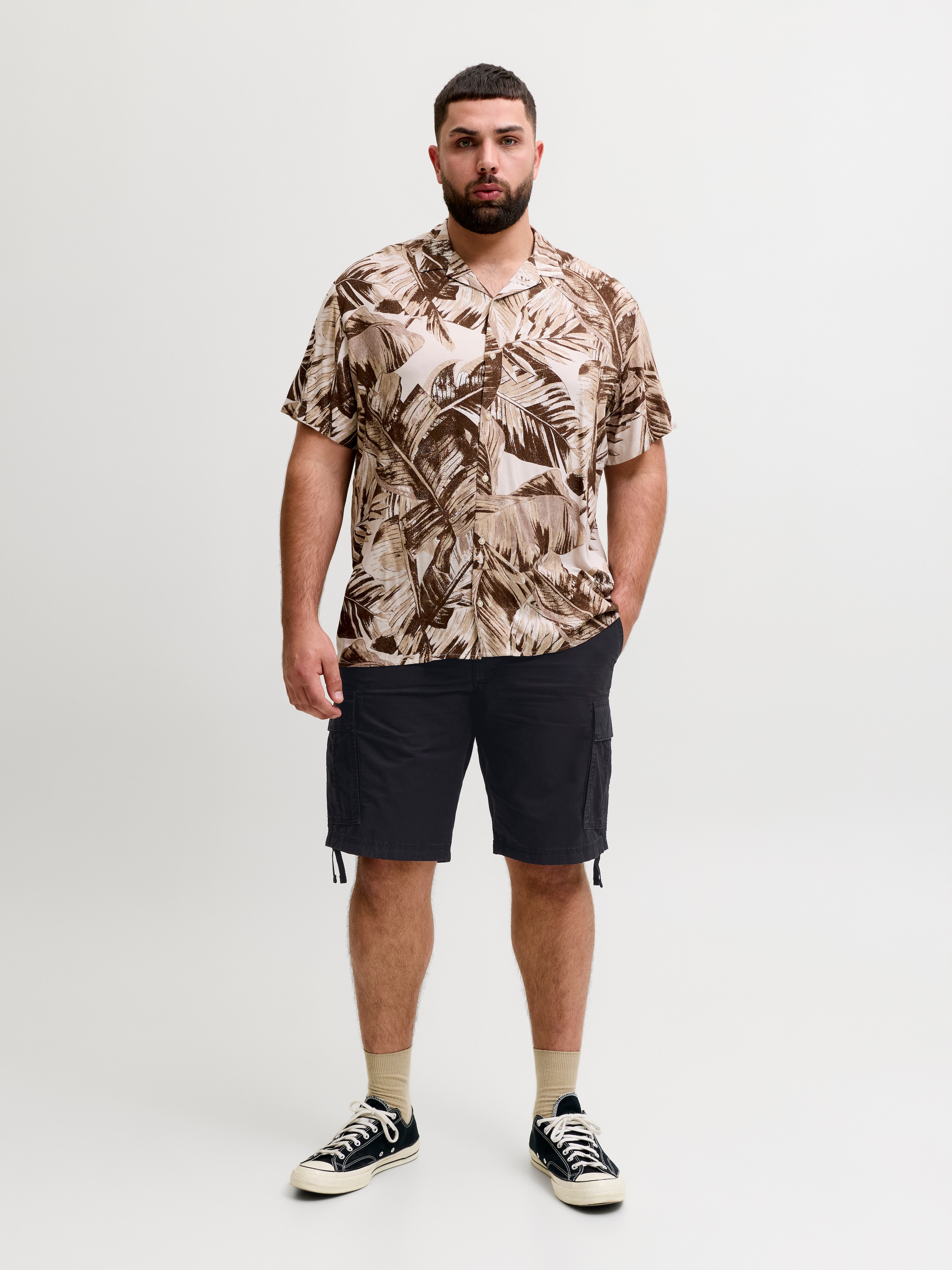 Jack & Jones PlusSize Short cargo »JPSTCOLE FRANK CARGO SHORT MID SN PLS«  Avec rubans de poche