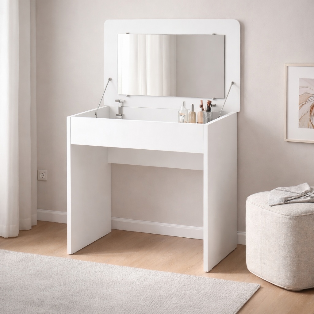 GOODproduct Schminktisch »Trympo 7, Kosmetiktisch, Frisiertisch, Schminkkommode, Toilettentisch« Schminktisch mit Spiegel und Stauraum, Breite 80cm