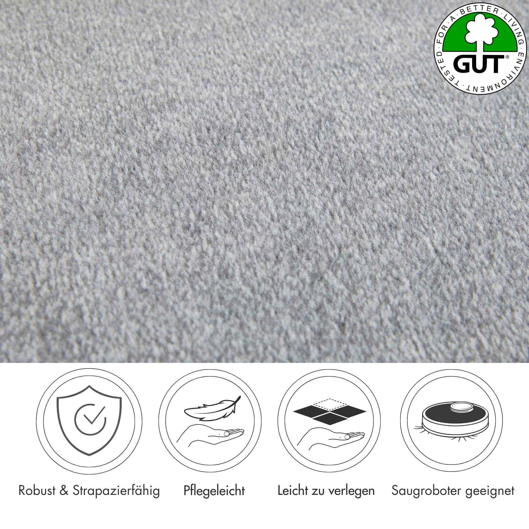 Andiamo Moquette »Catania, Velours, Made in Belgium« Rectangulaire 7,5 mm Höhe meliert, Breite 400 cm oder 500 cm, strapazierfähig & pflegeleicht