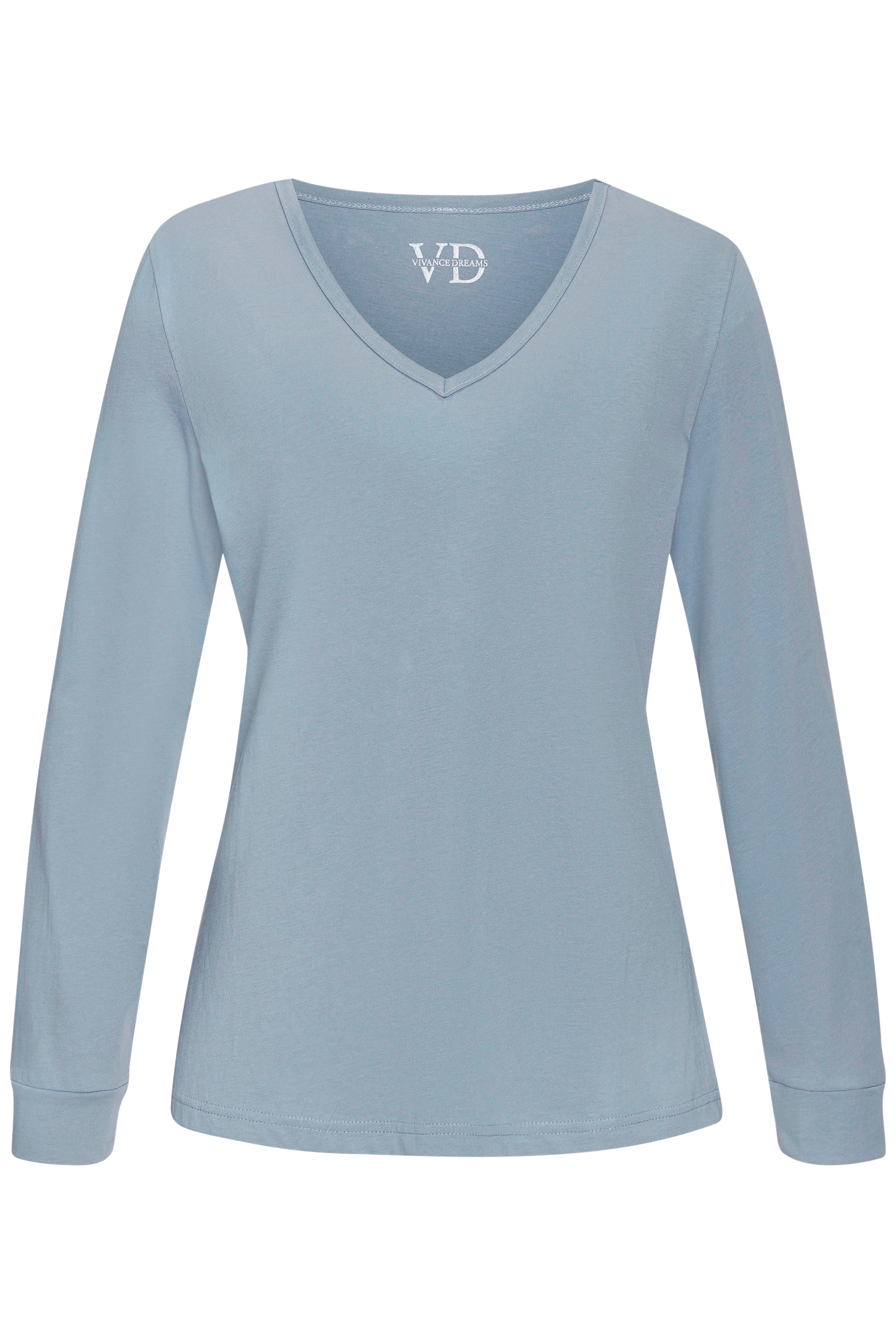 Vivance Dreams by Lascana Haut de pyjama avec joli col en V