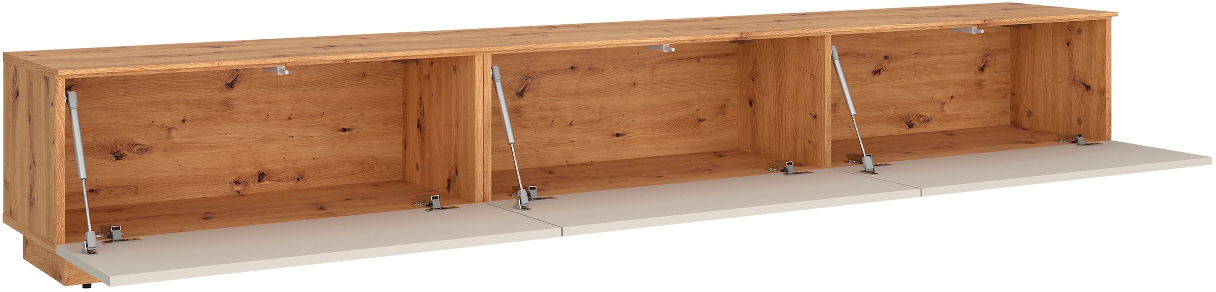 GOODproduct Lowboard »3 Klappen und viel Stauraum« hängend oder stehend, grifflos, modern, Breite 240cm