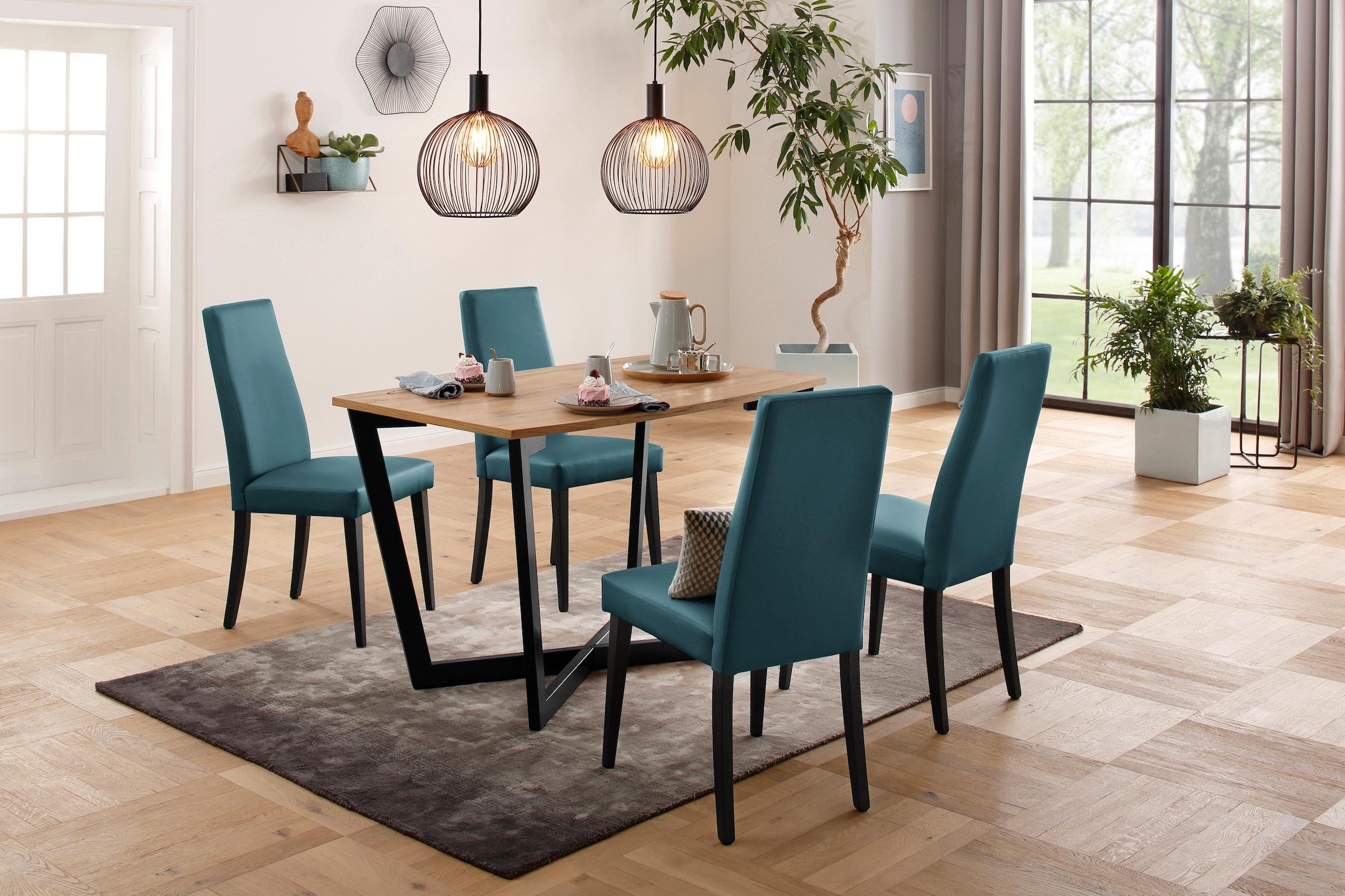 INOSIGN Chaise de salle à manger »Mary« (Set) 2 cuisBeine wahlweise Buche natur oder wengefarben