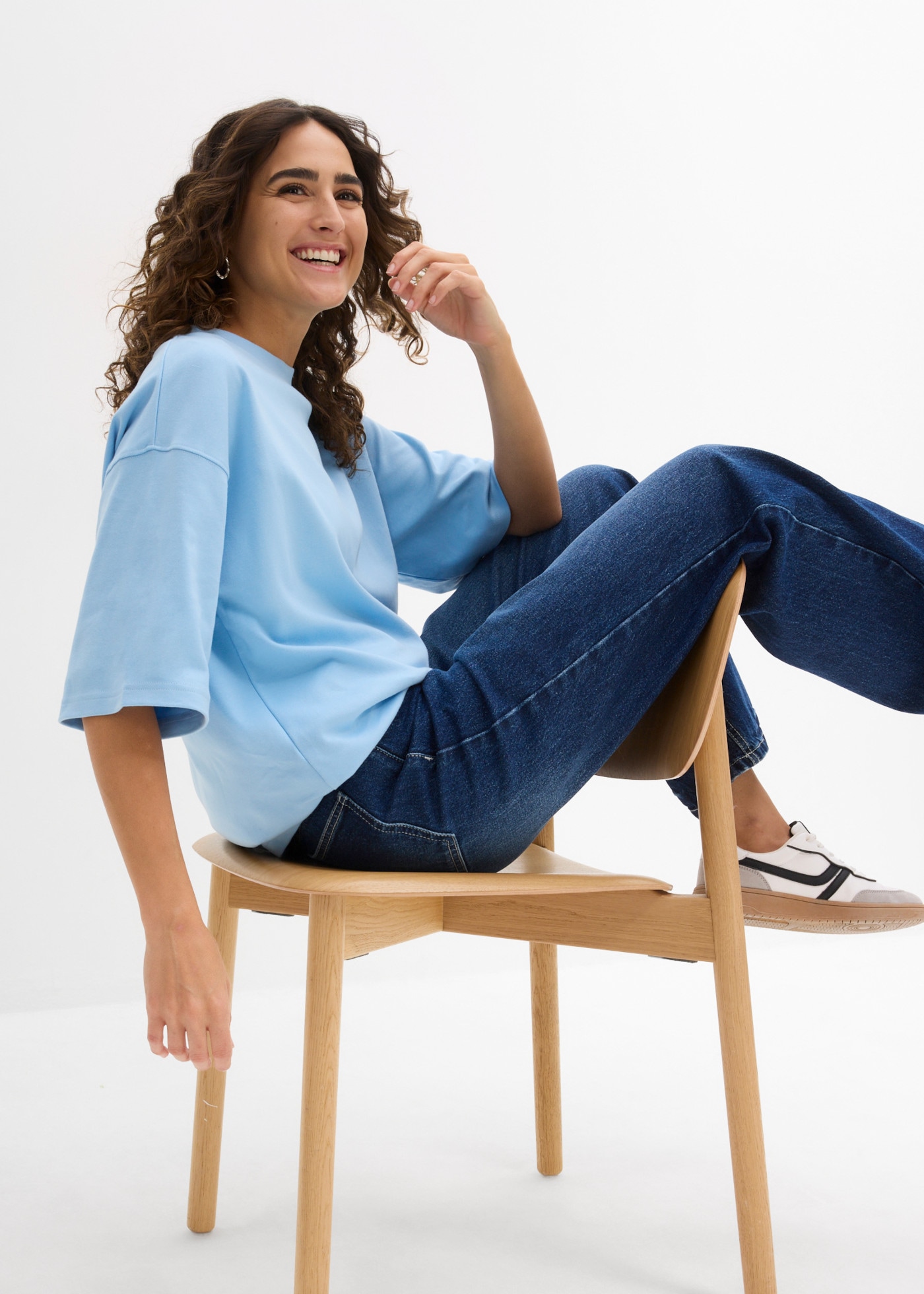 bonprix Oversize-Shirt mit Oversize-Schnitt, aus schwerer Baumwolle, in Grössen bis XXL