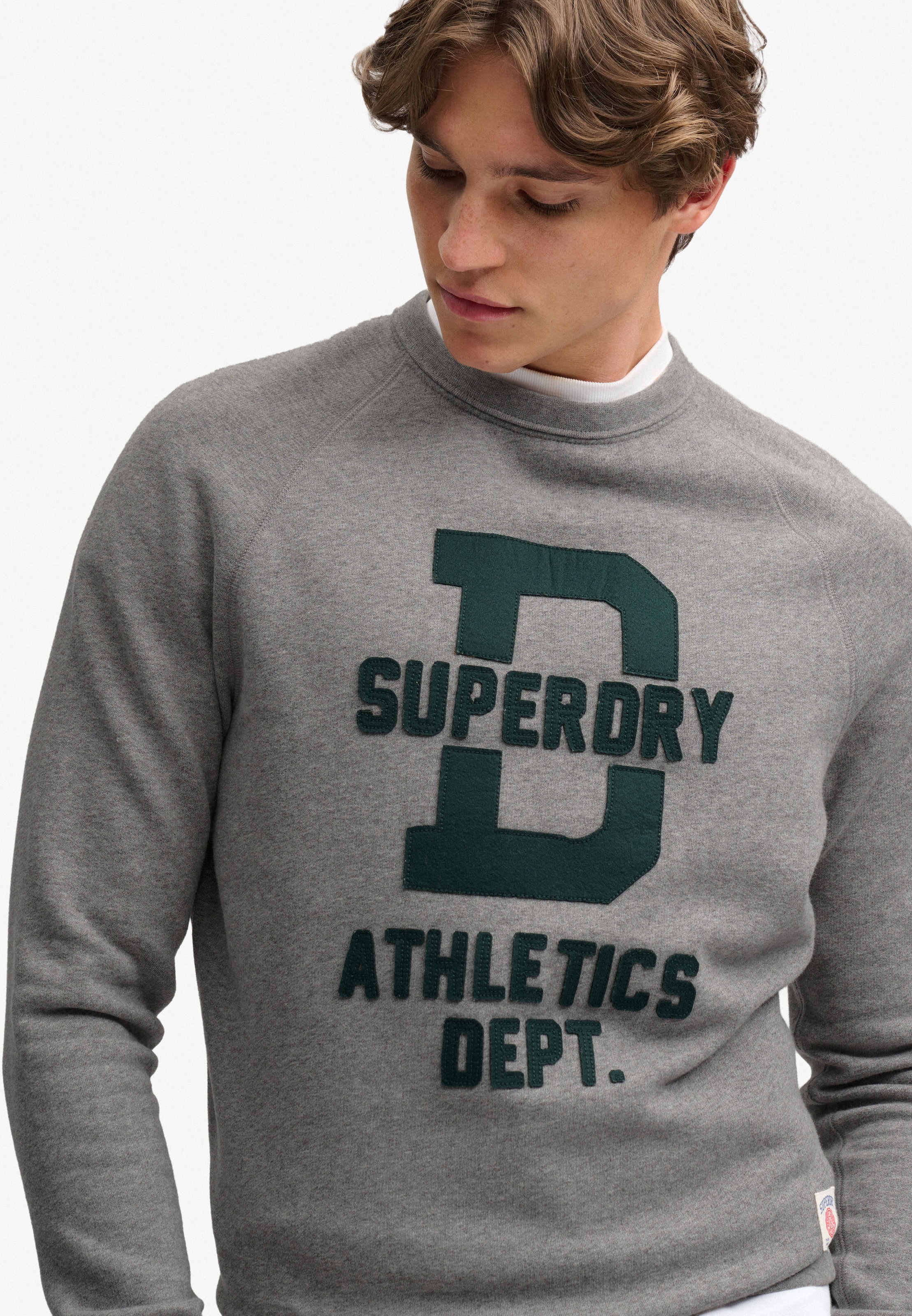 Superdry Sweat-shirt »ATH FELT APPLIQUE RELAXED CREW«, Baumwollmischung, relaxed fit
