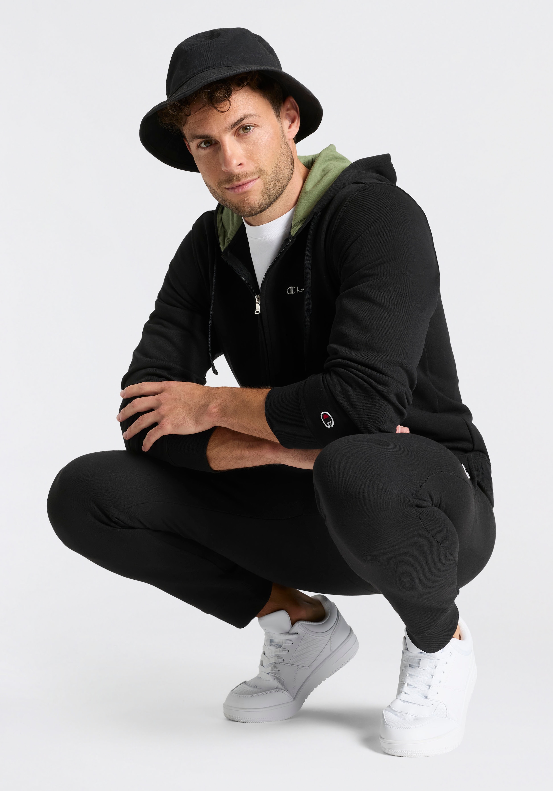 Champion Jogginganzug »Terry Hooded Full Zip Sweatshirt« 2 tlg. mit Kapuze, sportlicher Stil, aus Baumwolle und Polyester