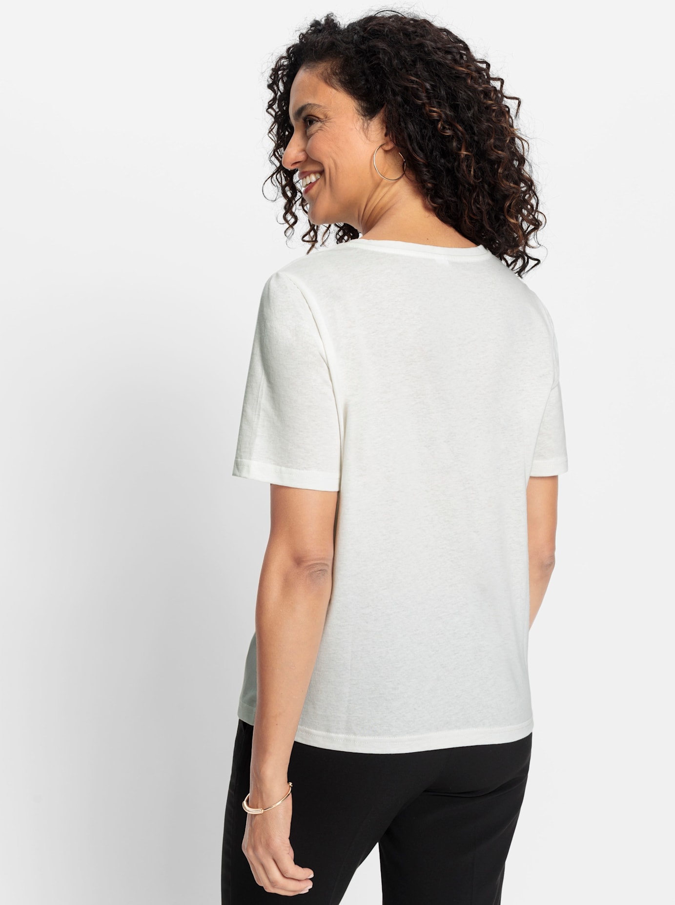 Inspirationen Shirt à col rond »Kurzarm-Shirt«, 1 cuis
