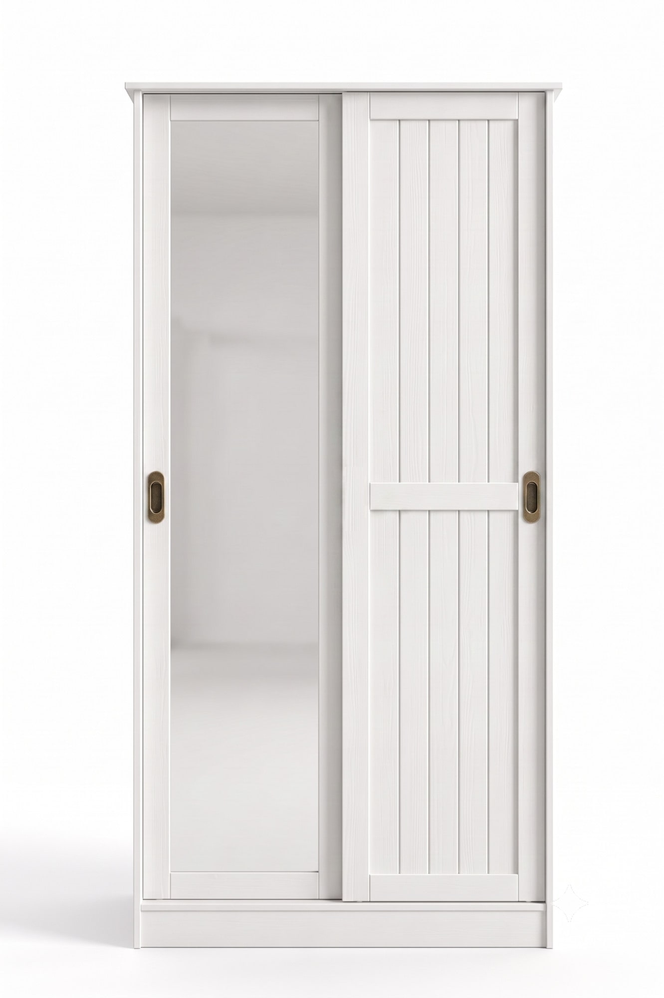 GOODproduct Garderobenschrank »Malmö Mehrzweckschrank mit Schiebetüren und Spiegel« aus massiver FSC®-zertifizierter Kiefer, B/T/H 93/37/187 cm