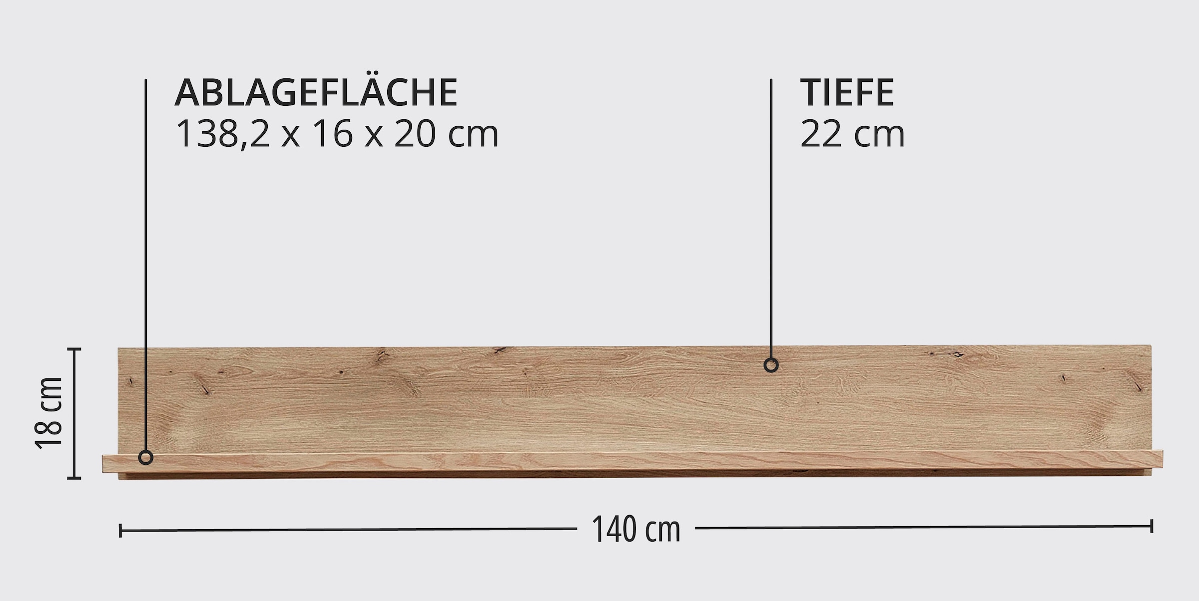 Wohnconcept Meuble mural »MALAGA Wohnwand, 305/194/49 ( BxHxT)« 4 cuis tlg.