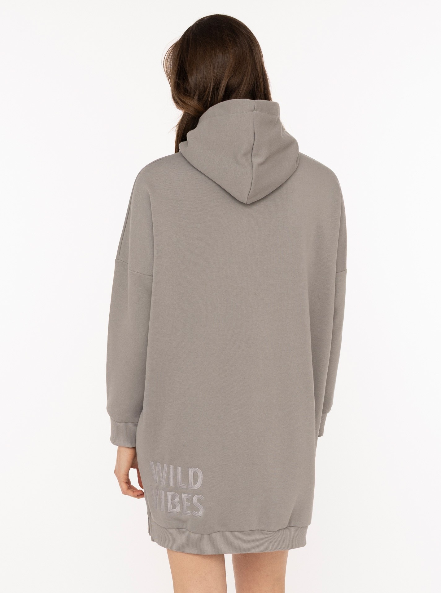 Zwillingsherz Robe en sweat »"Wild Vibes"« Poche kangourou praktische Fronttaschen, Leo-Kordel, tonale Stickerei