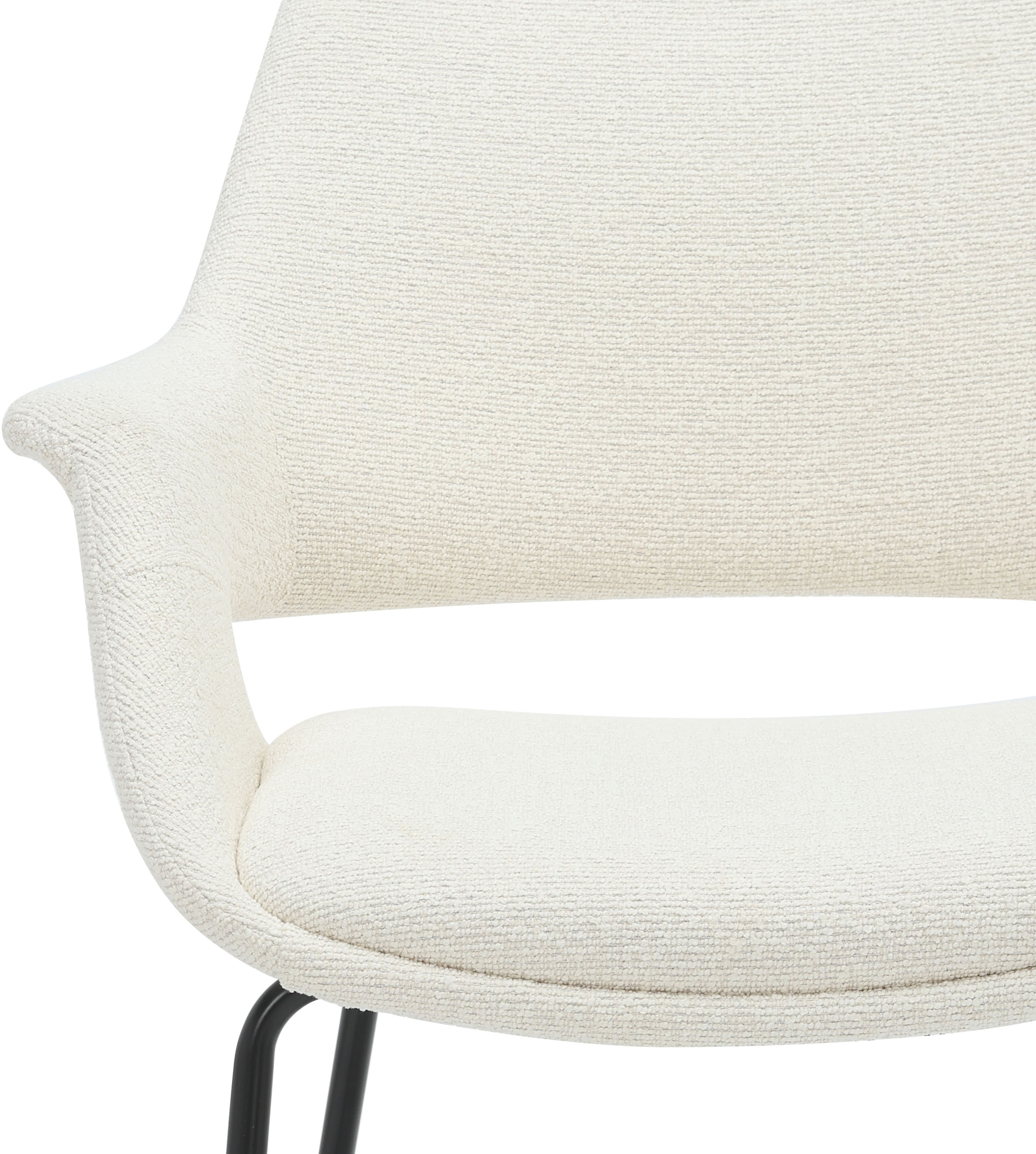 GOODproduct Chaise de salle à manger »Genna« (Ensemble) 2 cuispflegeleichter Webstoff Bezug, edles Metallgestell, Sitzhöhe 47 cm