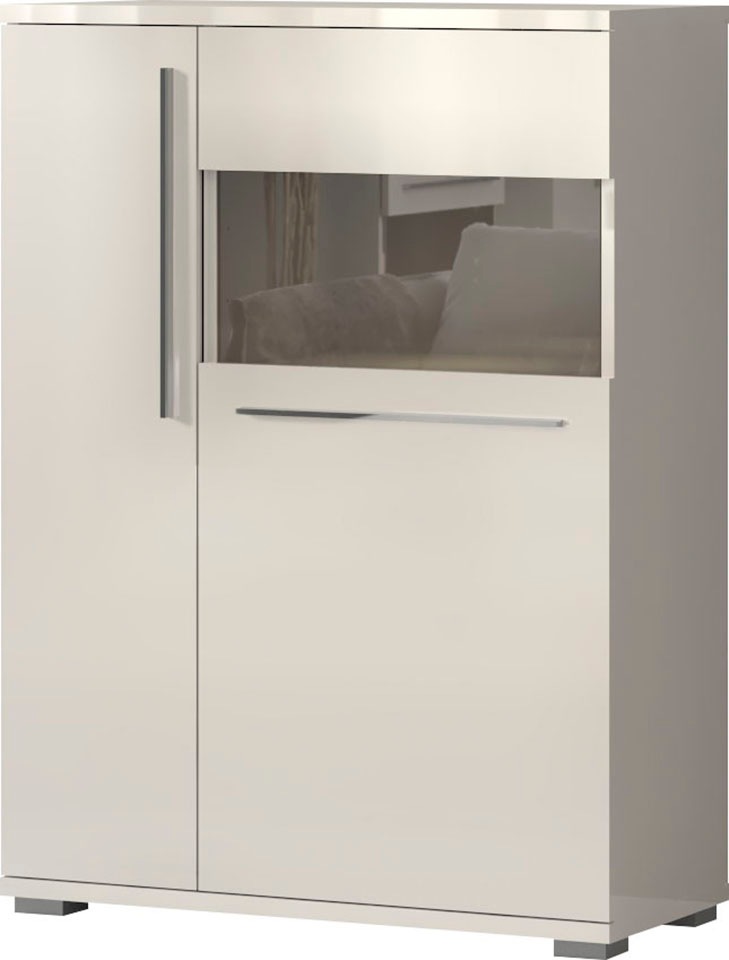 GOODproduct Highboard »Piano Vitrine« (H/B/T): 123/90/40,2cm,  UV lackiert, Soft-Close Funktion